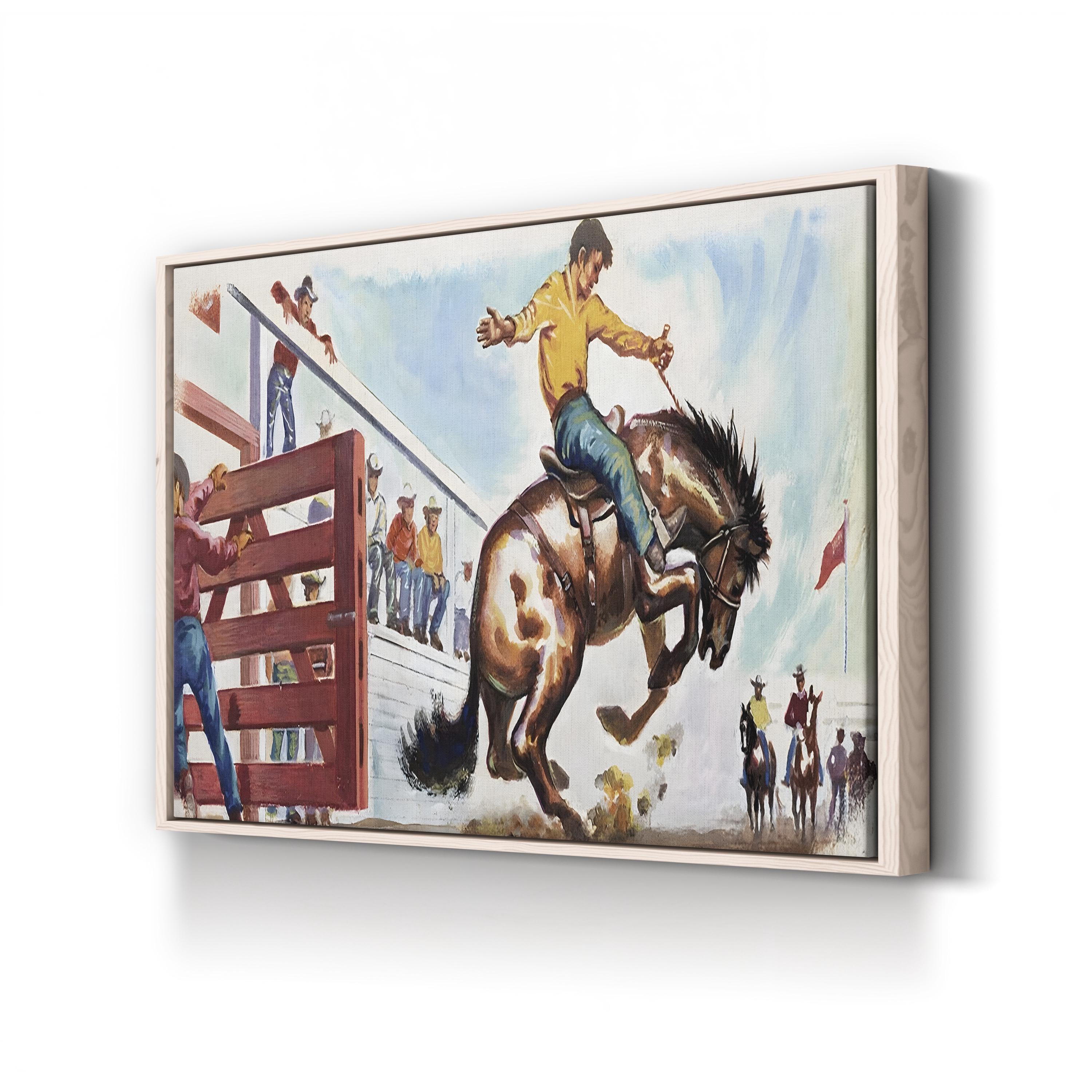 Bucking Broncho at the Rodeo Wall Art by English School