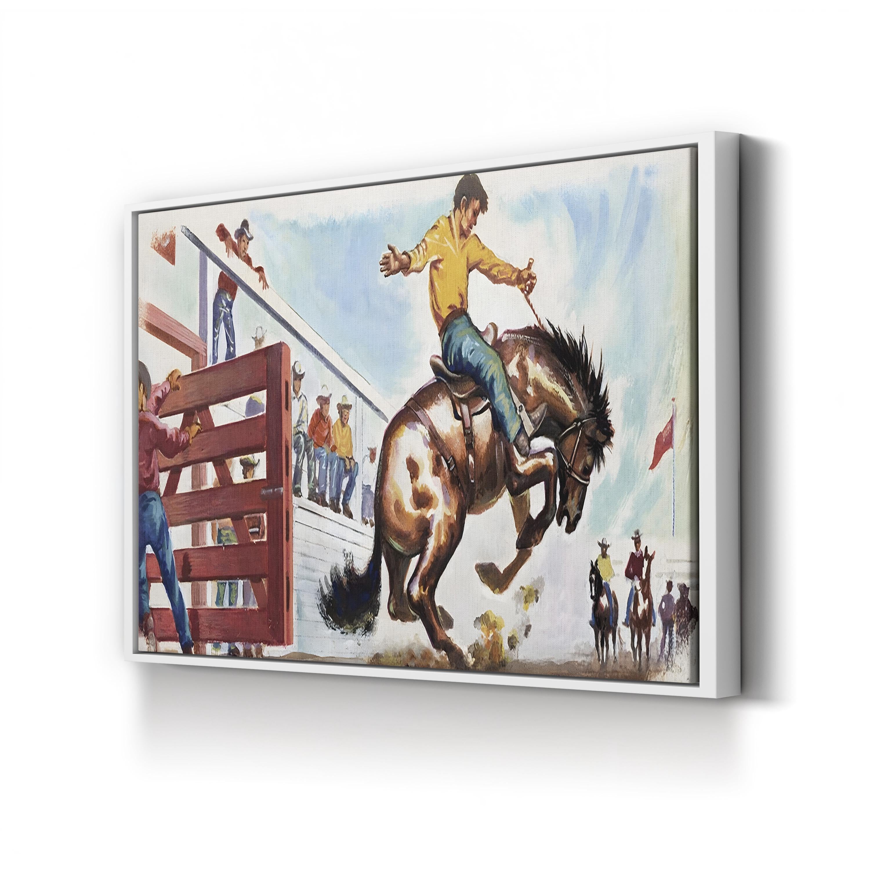 Bucking Broncho at the Rodeo Wall Art by English School