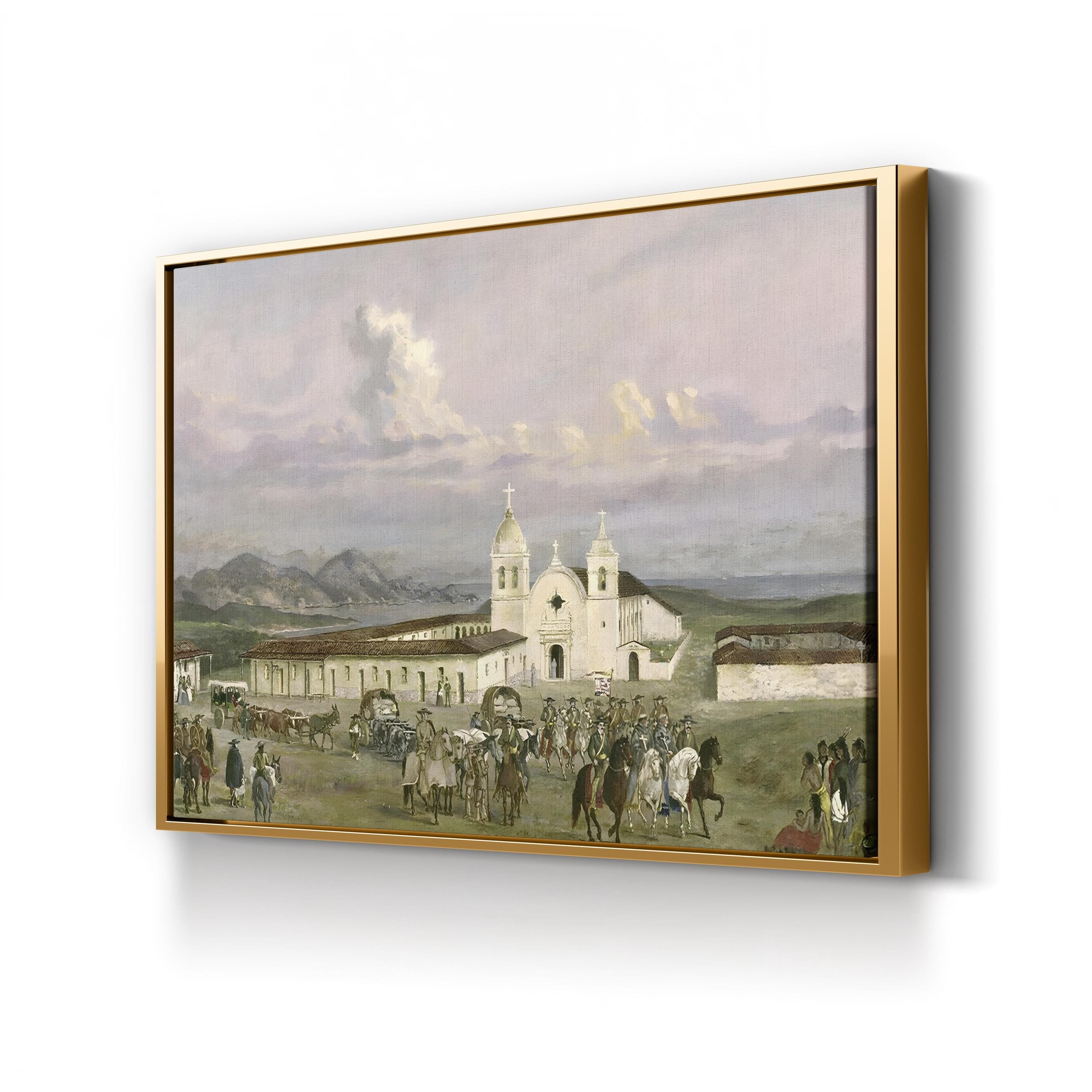 California Mission Riders – Period Illustration Wall Art | Vintage Western Canvas Print