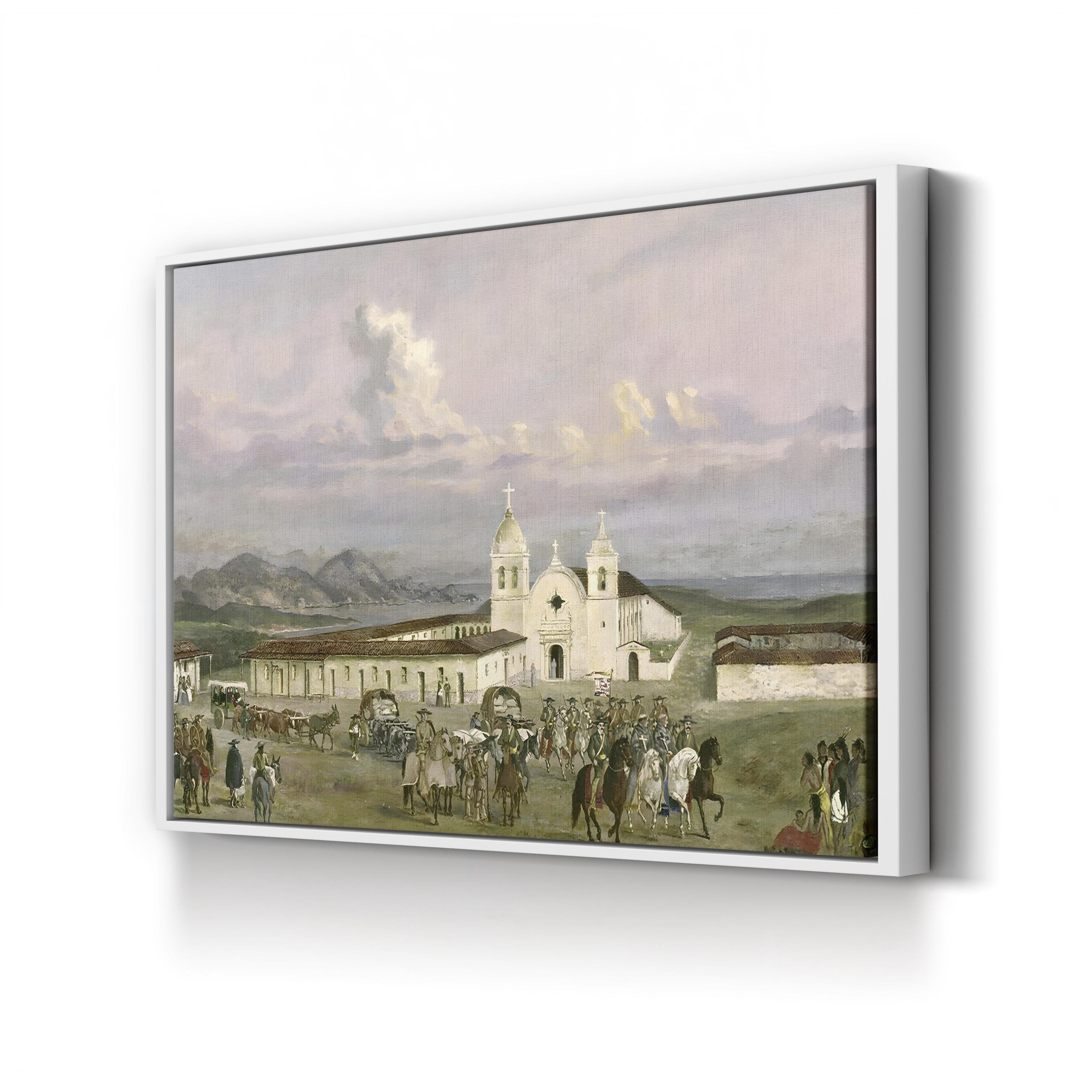 California Mission Riders – Period Illustration Wall Art | Vintage Western Canvas Print
