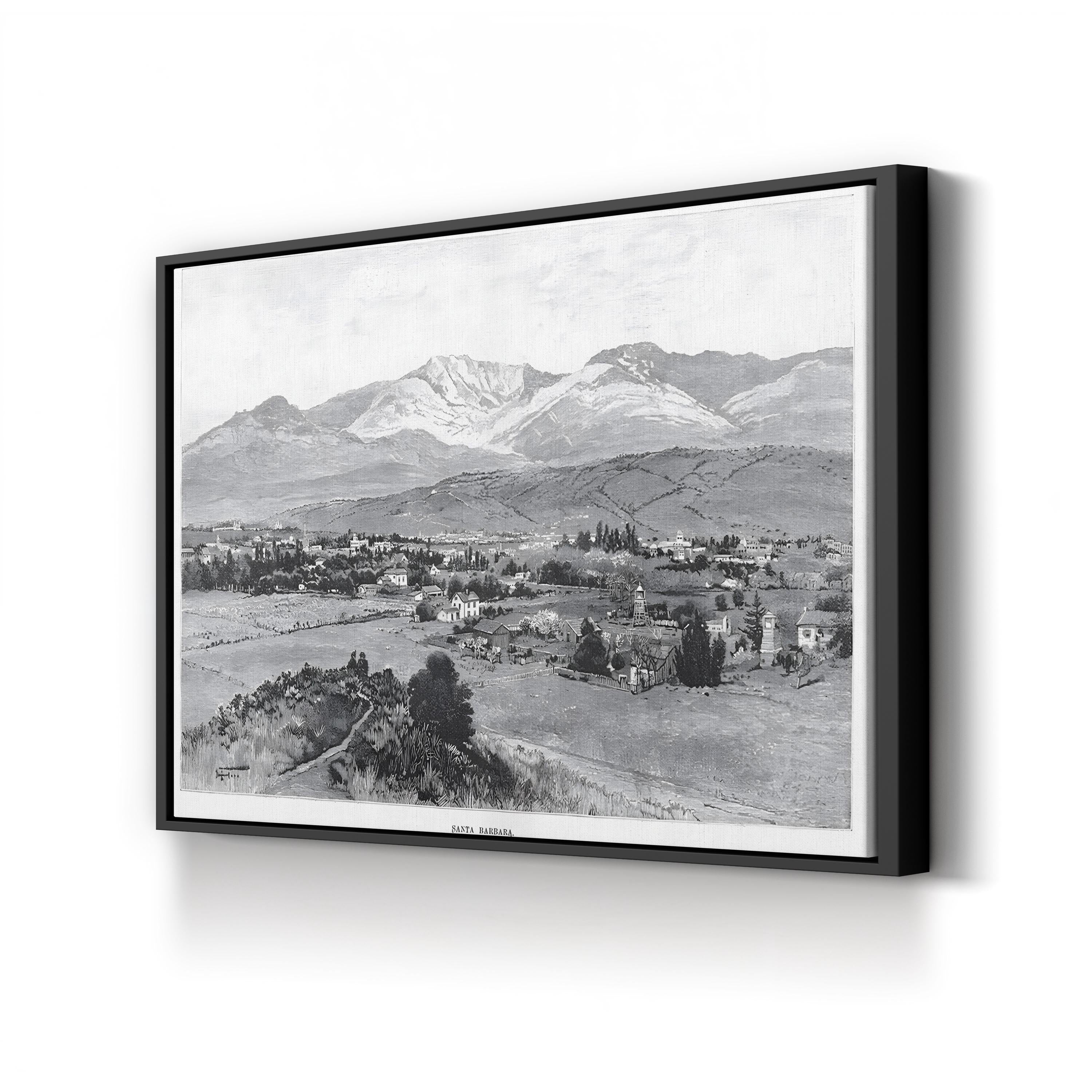 Santa Barbara Coast, c.1900 – Vintage Photography Wall Art | California Canvas Print