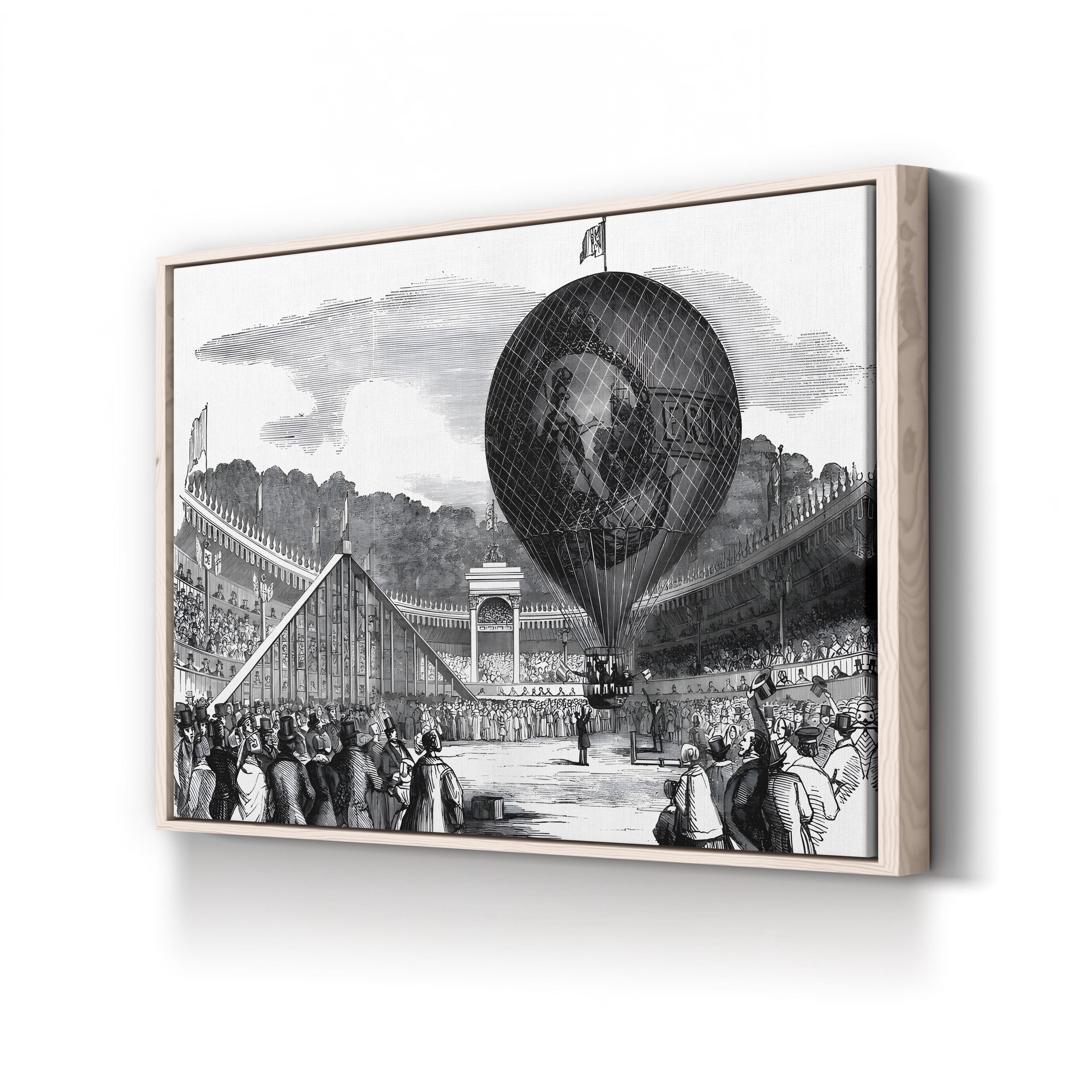 Charles Green’s Balloon Flight, 19th Century Wall Art