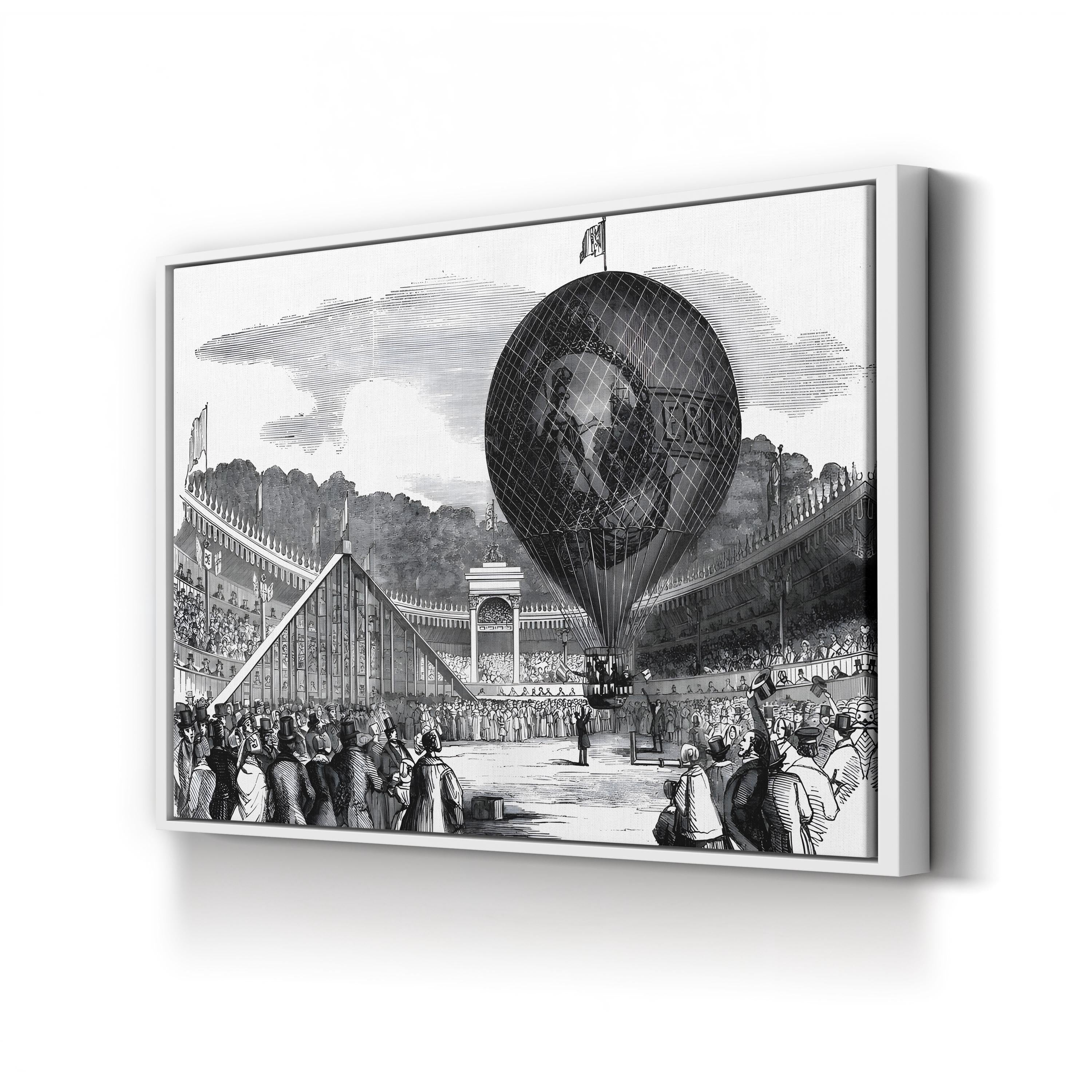 Charles Green’s Balloon Flight, 19th Century Wall Art