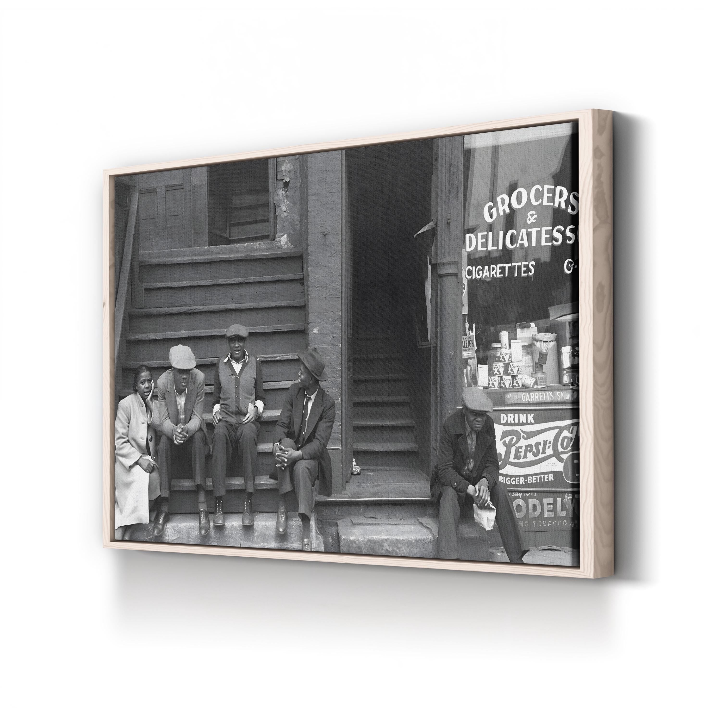 Chicago Downtown Street, 1941 – Vintage Photography Wall Art | Urban Life Canvas Print