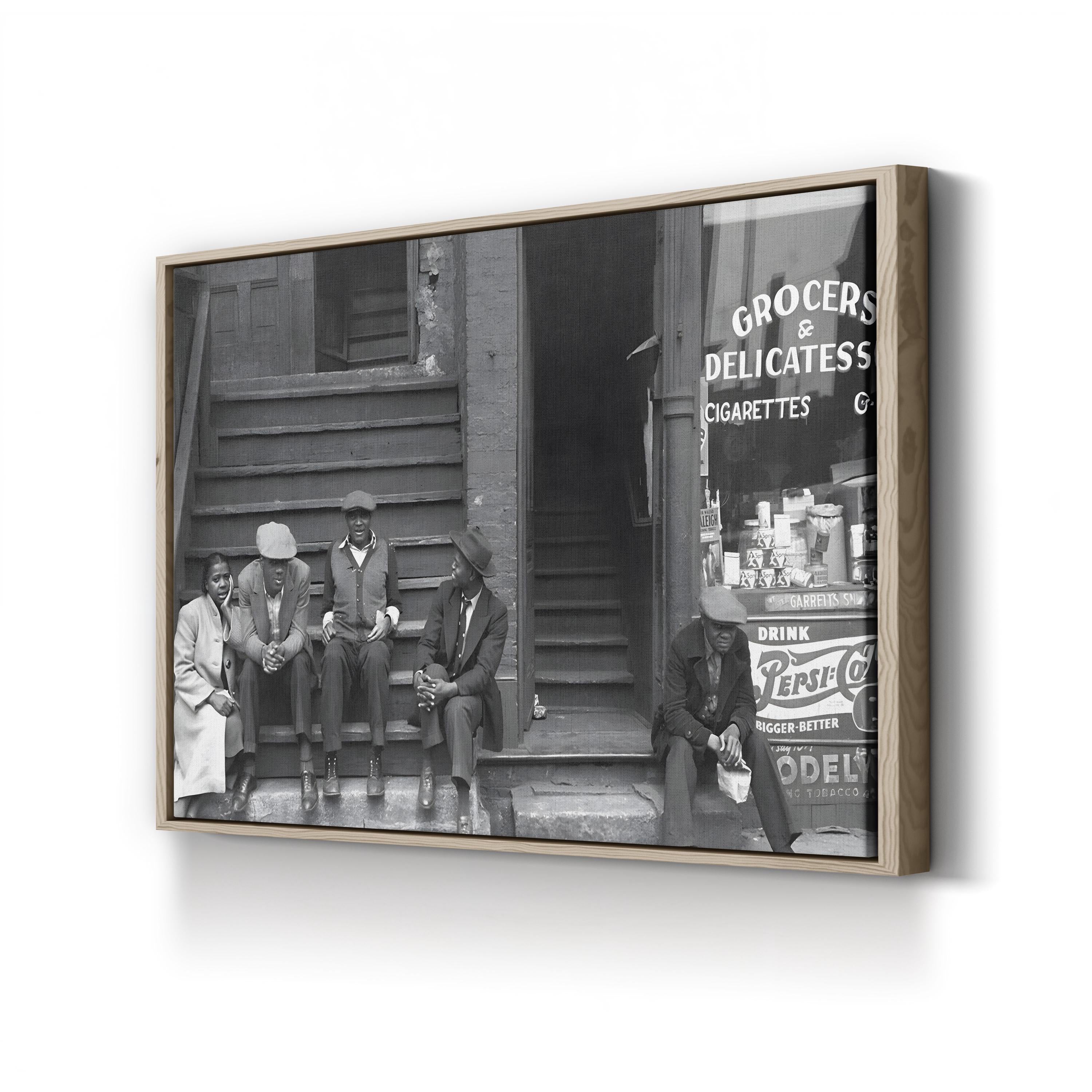 Chicago Downtown Street, 1941 – Vintage Photography Wall Art | Urban Life Canvas Print