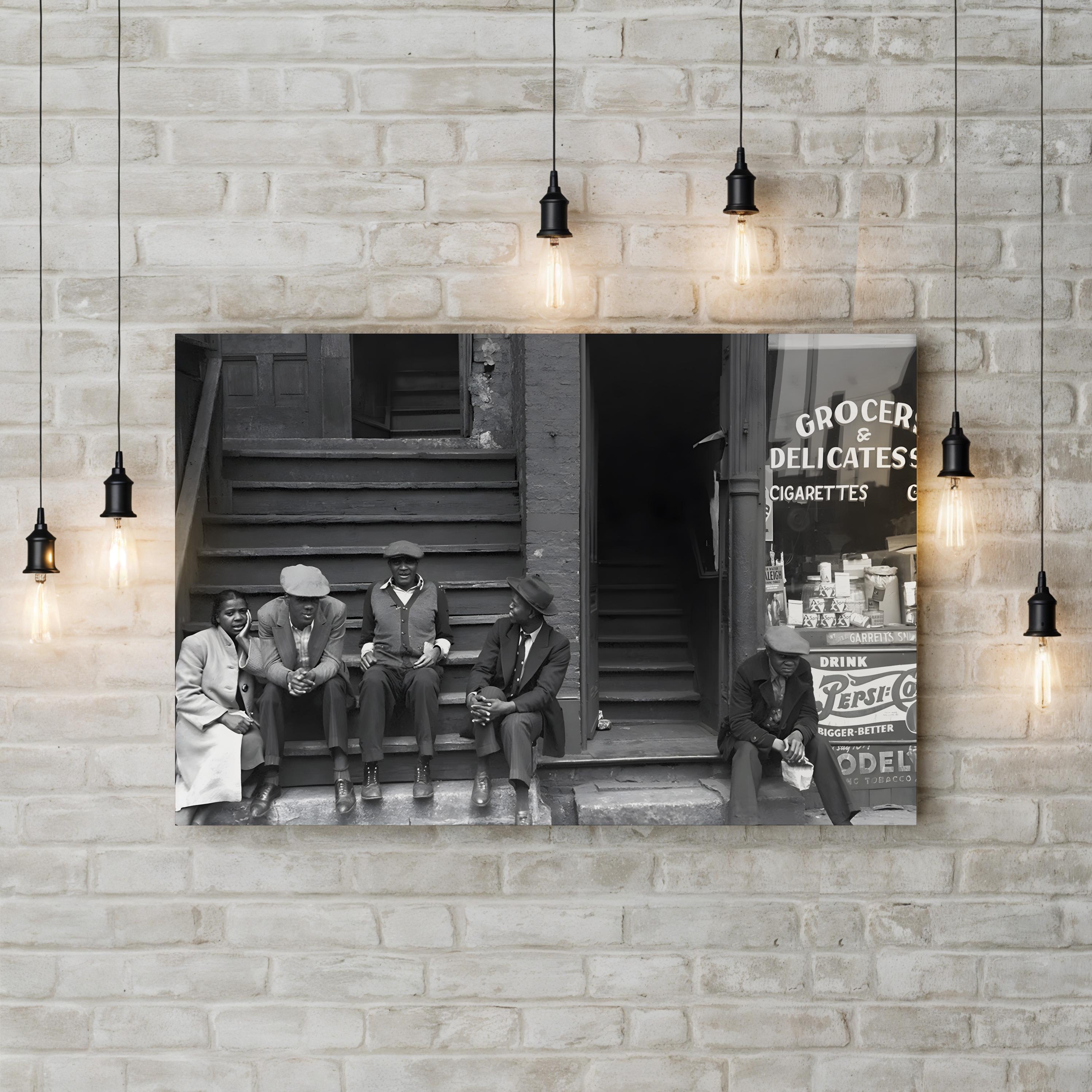 Chicago Downtown Street, 1941 – Vintage Photography Wall Art | Urban Life Canvas Print