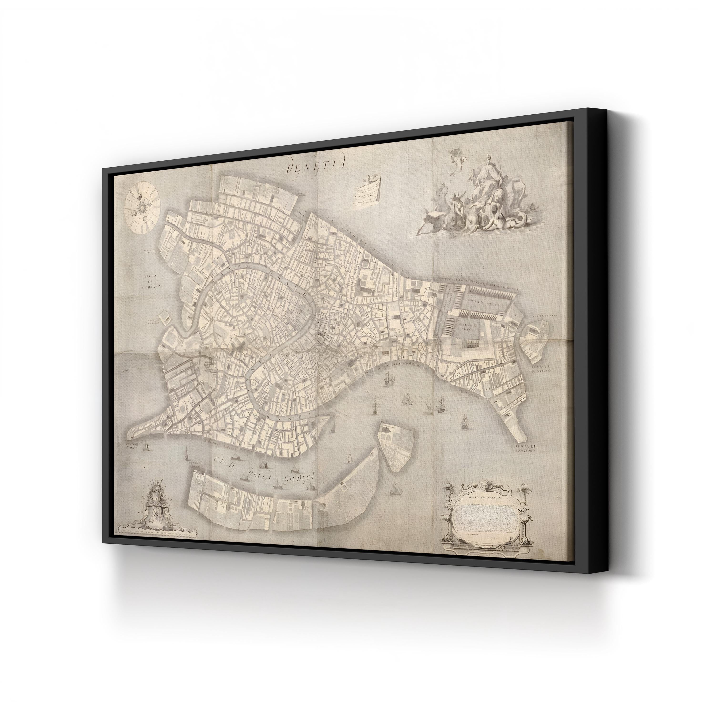 Città di Venezia, 1729 Wall Art by Ughi Ludovico: Antique Venice, Italy Map Print