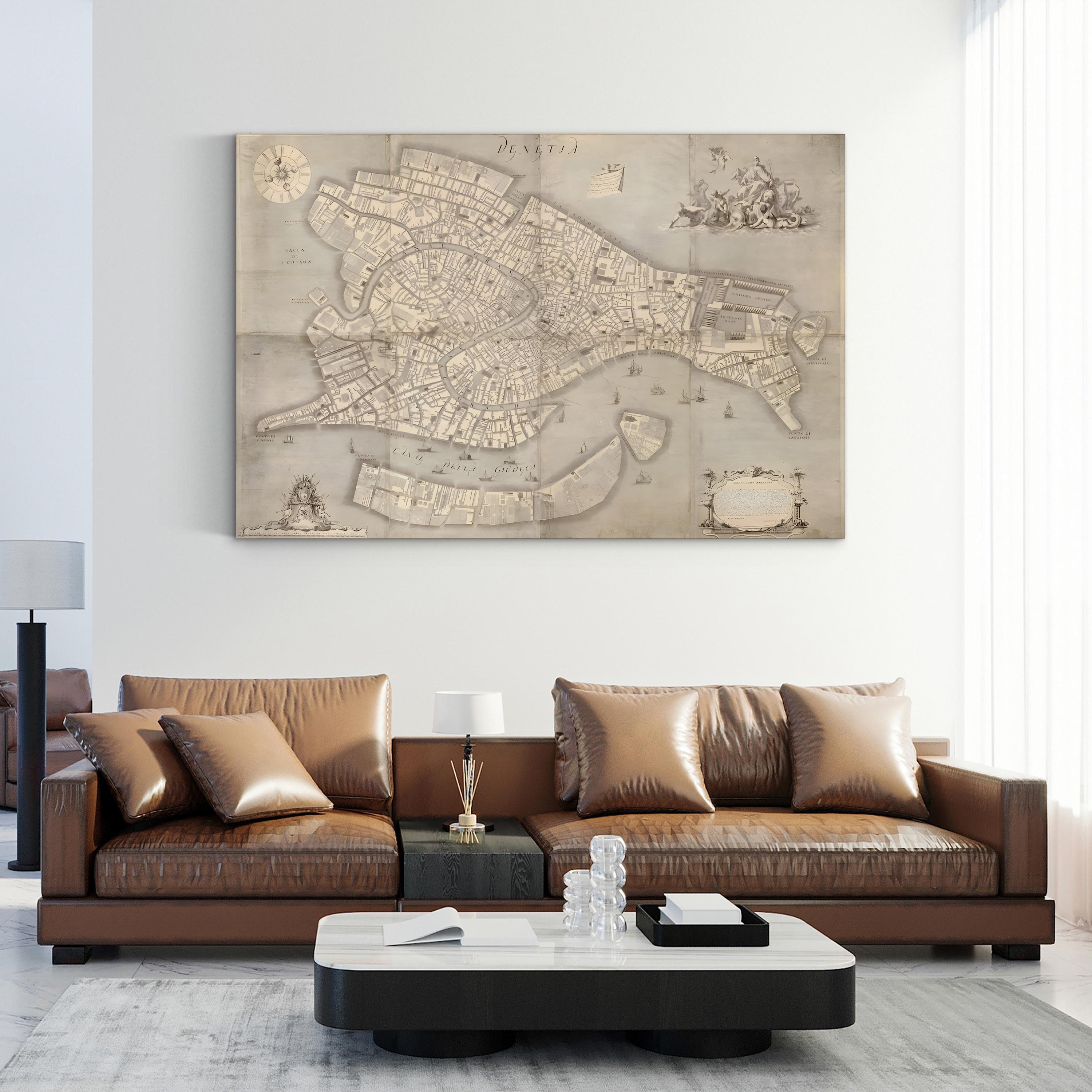 Città di Venezia, 1729 Wall Art by Ughi Ludovico: Antique Venice, Italy Map Print