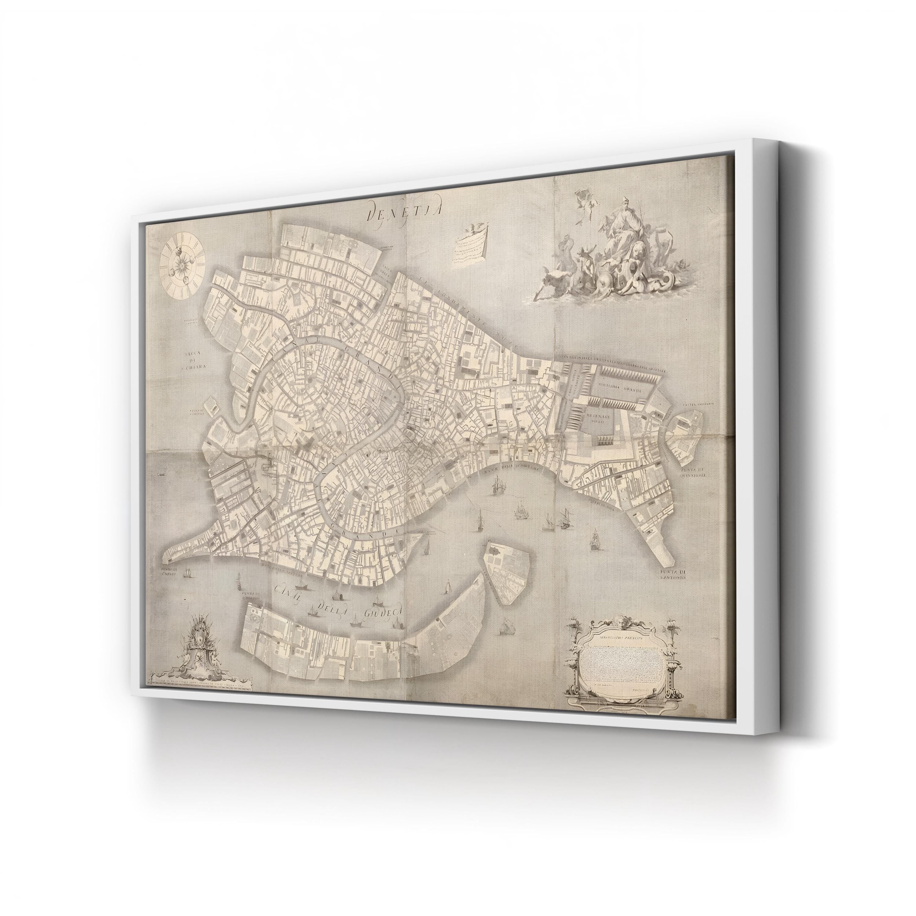 Città di Venezia, 1729 Wall Art by Ughi Ludovico: Antique Venice, Italy Map Print