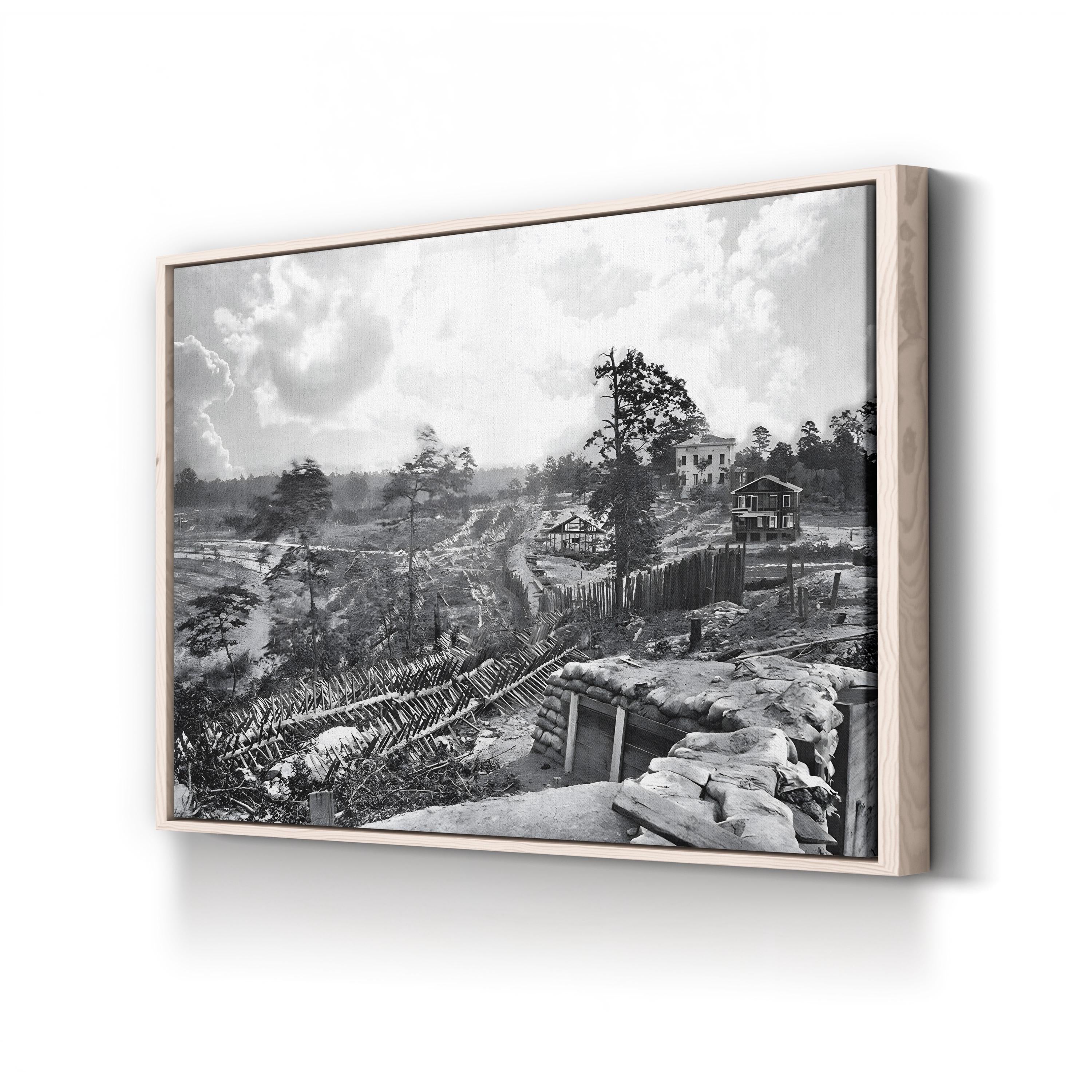 Civil War, Atlanta, c.1863 Wall Art – Historic American Military Landscape Canvas