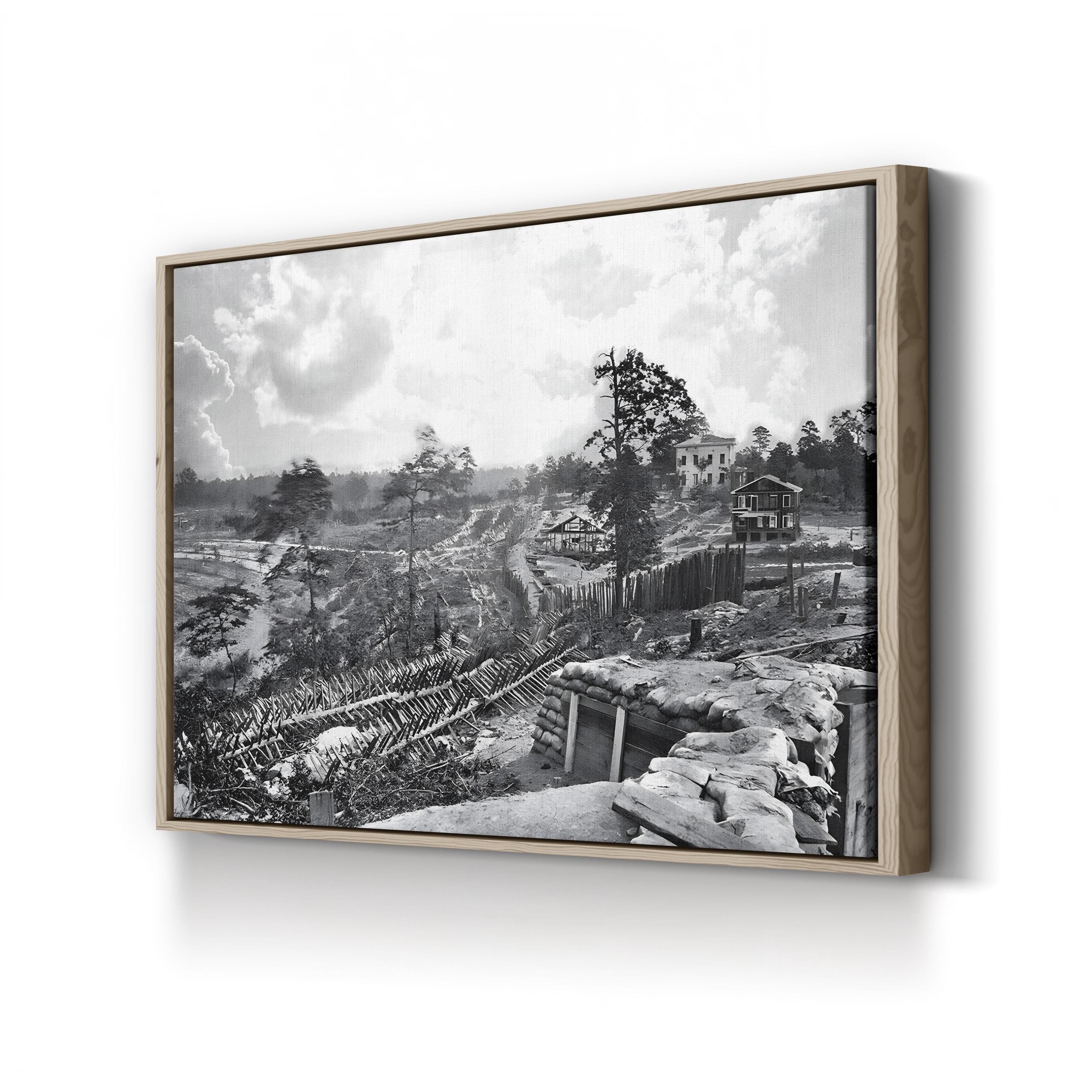 Civil War, Atlanta, c.1863 Wall Art – Historic American Military Landscape Canvas