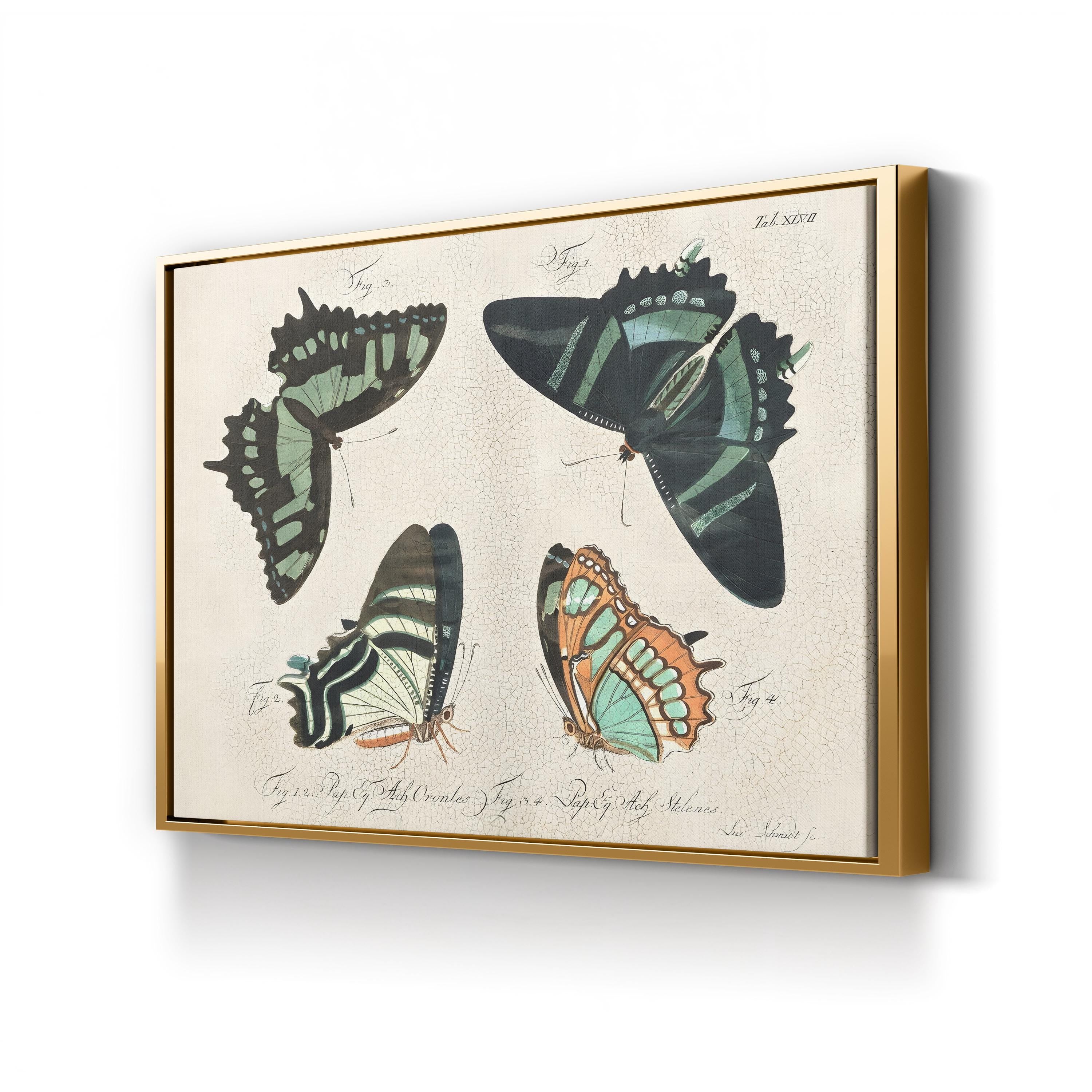 Crackled Butterflies III Wall Art