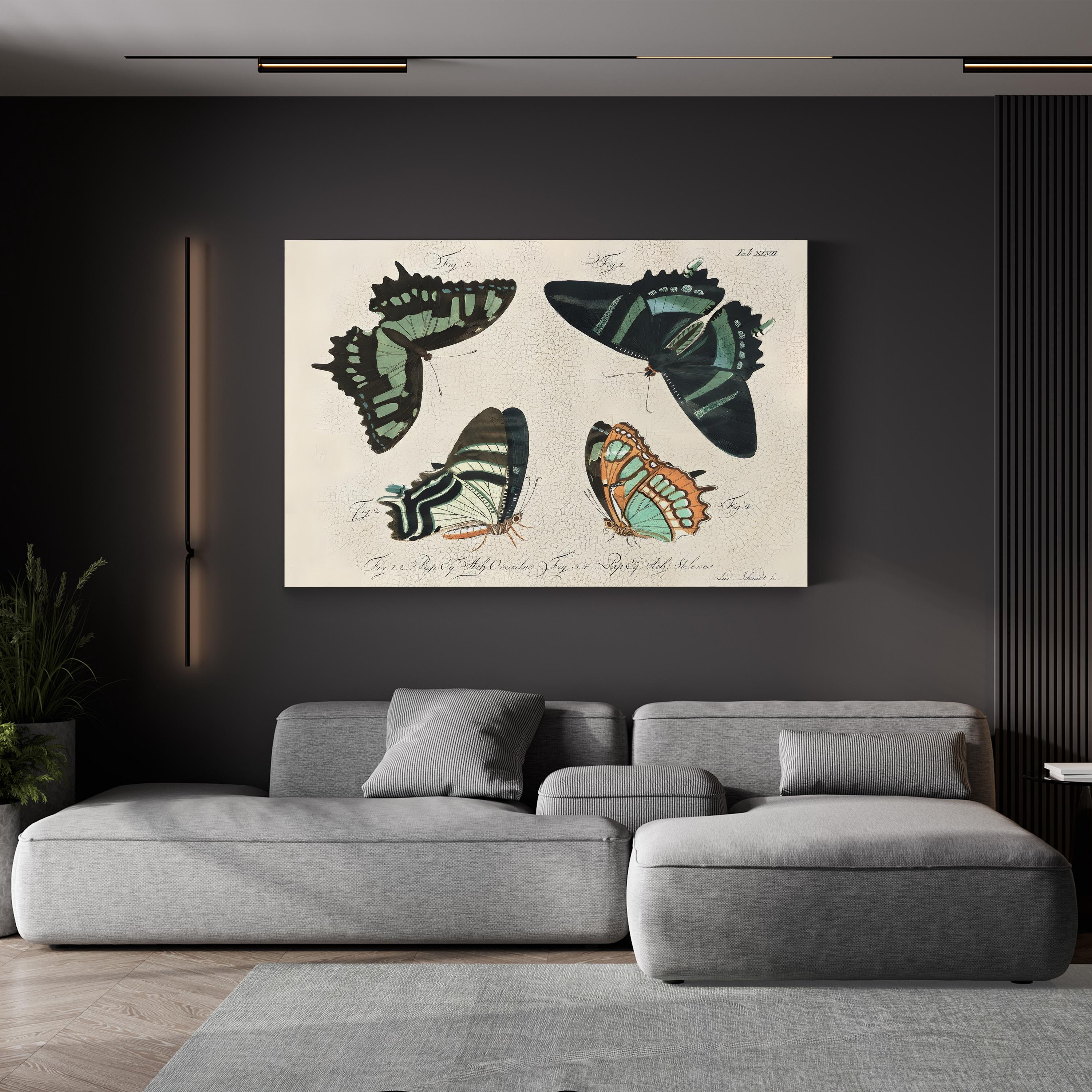 Crackled Butterflies III Wall Art