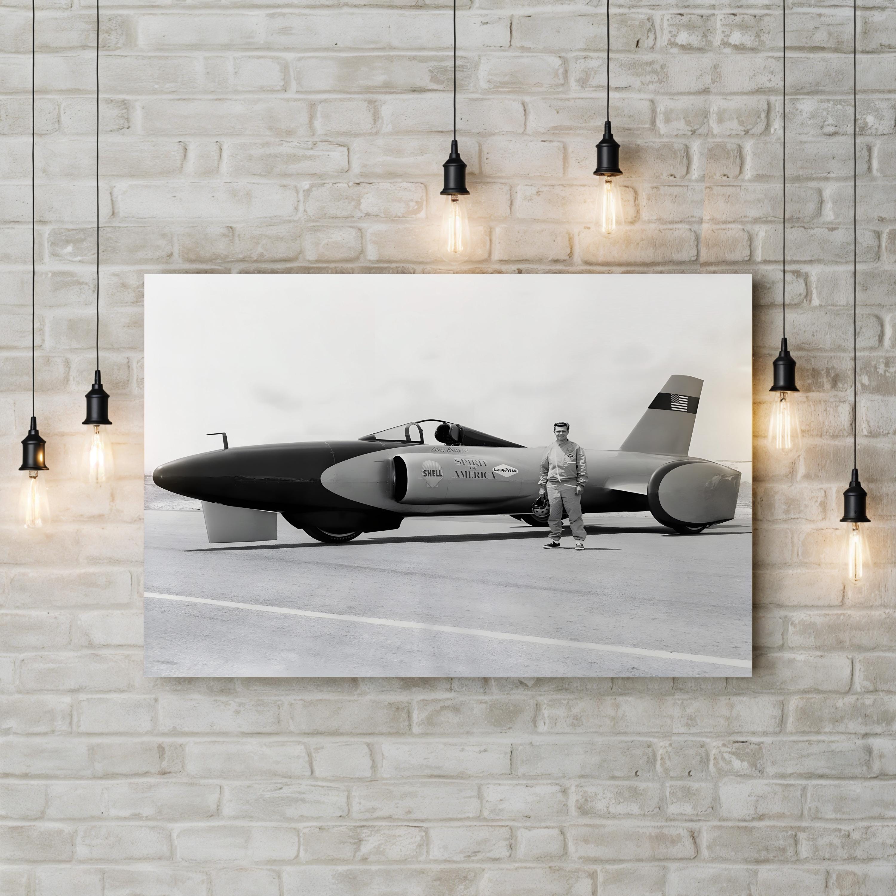 Spirit of America – Vintage Photography Wall Art | Land Speed Record Canvas Print