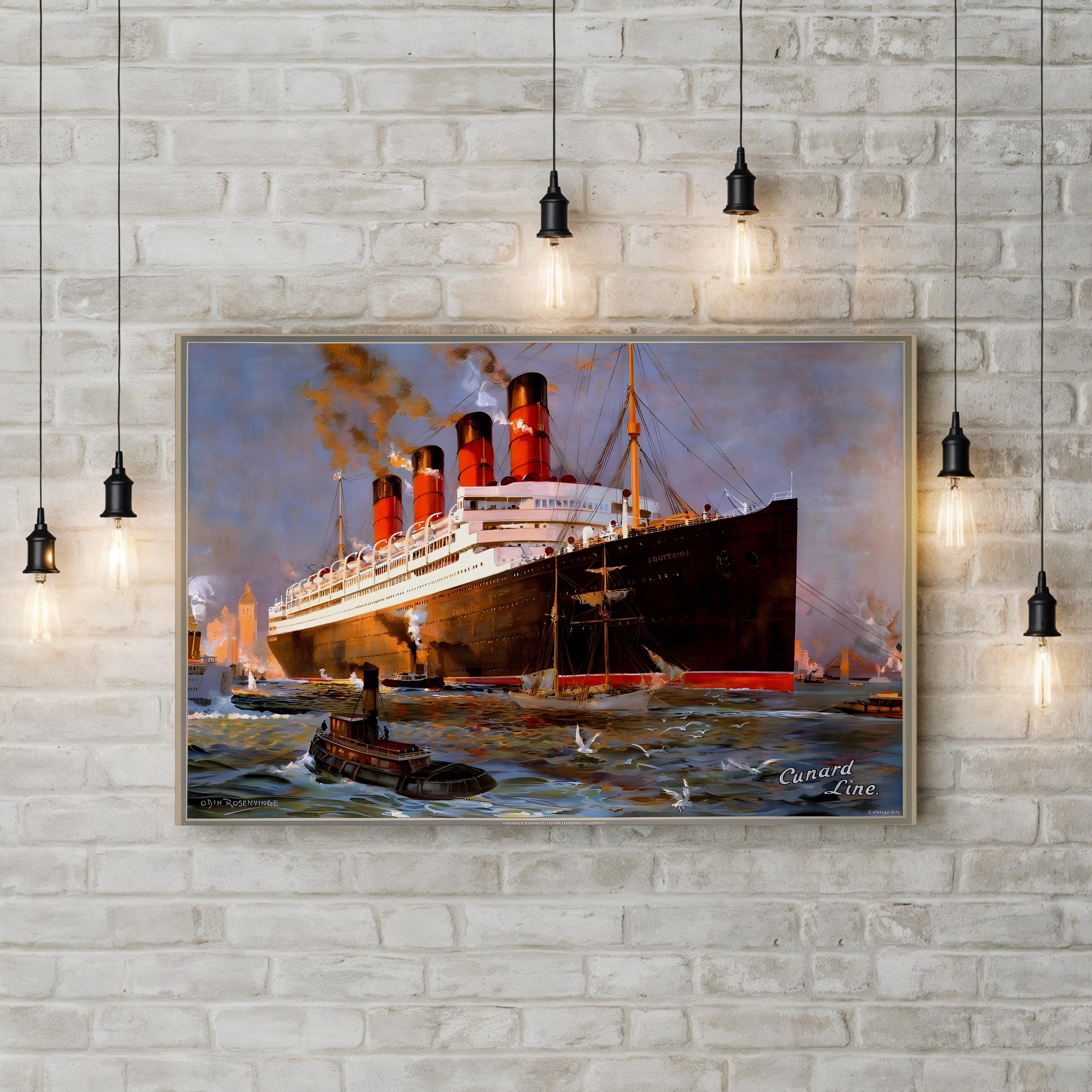Cunard Oceanliner Aquitania, New York Wall Art – Posters, Archivea