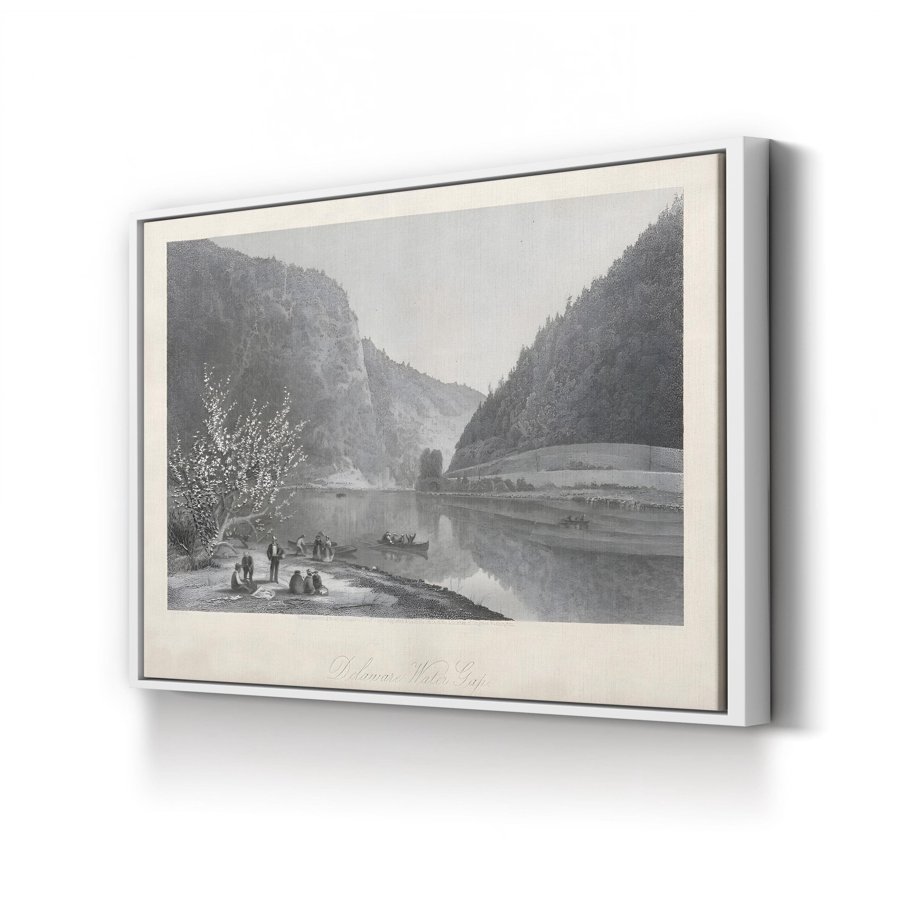 Delaware Water Gap Wall Art – 19th Century River Landscape by William Cullen Bryant