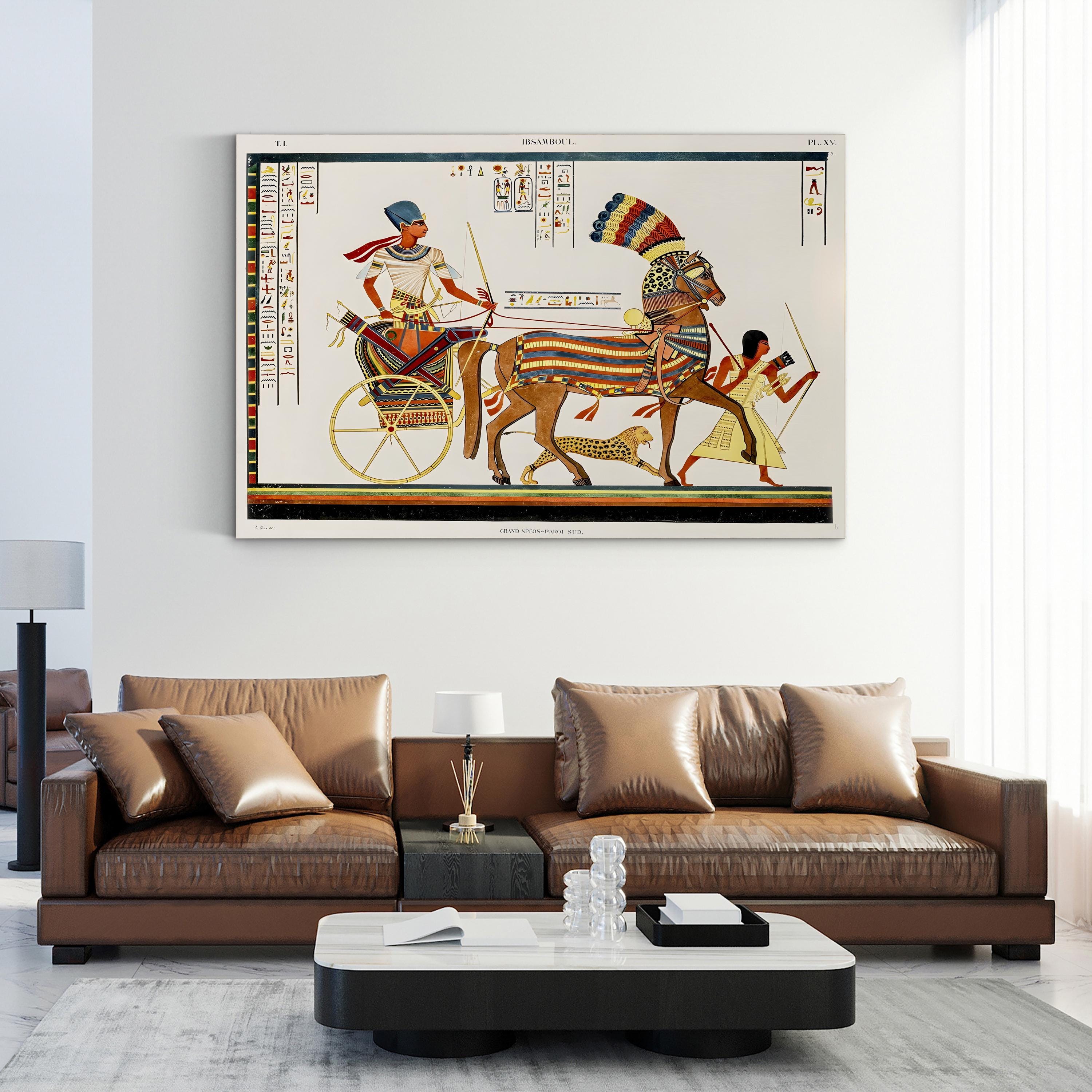 Egyptian Chariots II Wall Art by Jean-François Champollion – Ancient Egyptian Battle Illustration