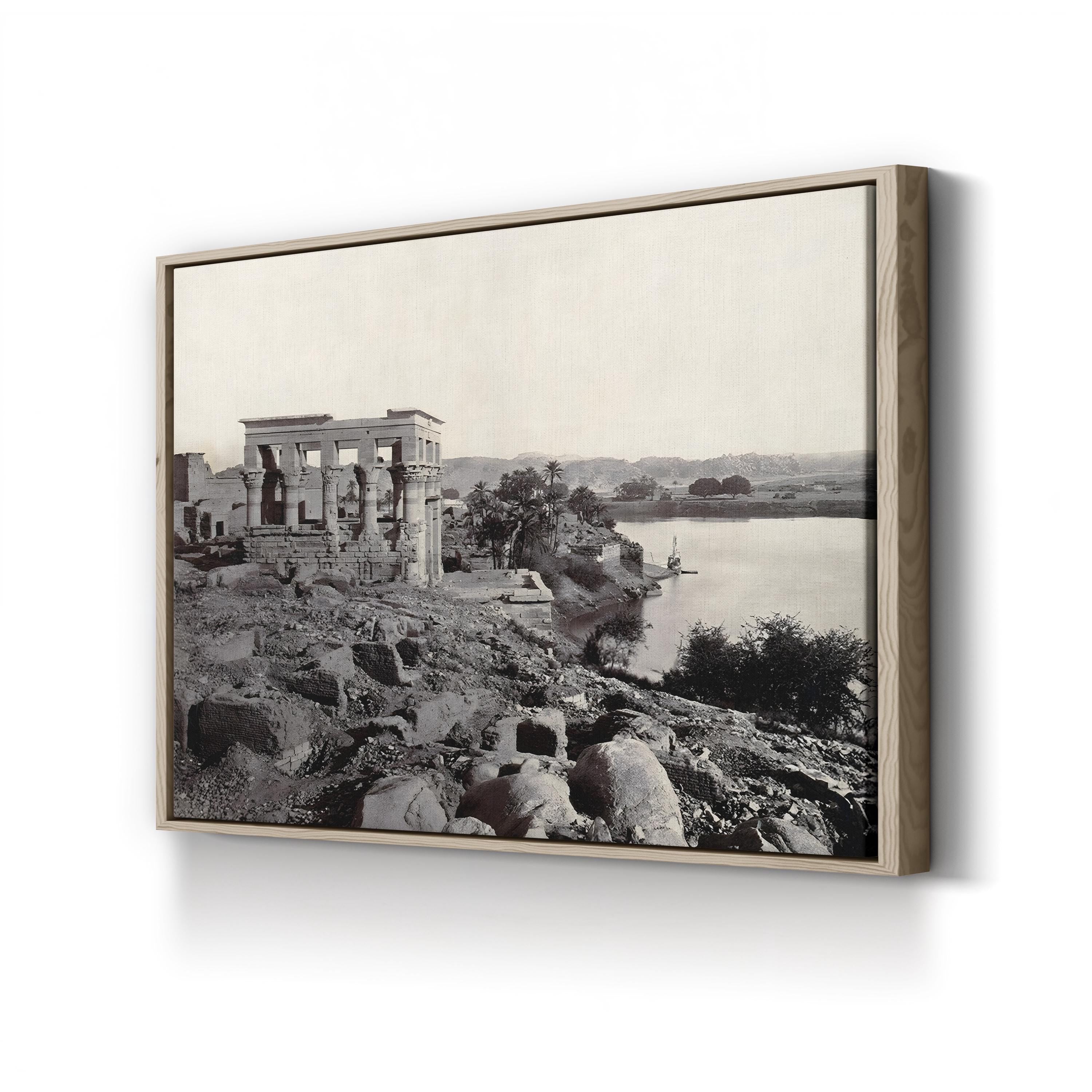 Egypt, Island of Philae – Trajan’s Kiosk Black and White Wall Art by Francis Frith