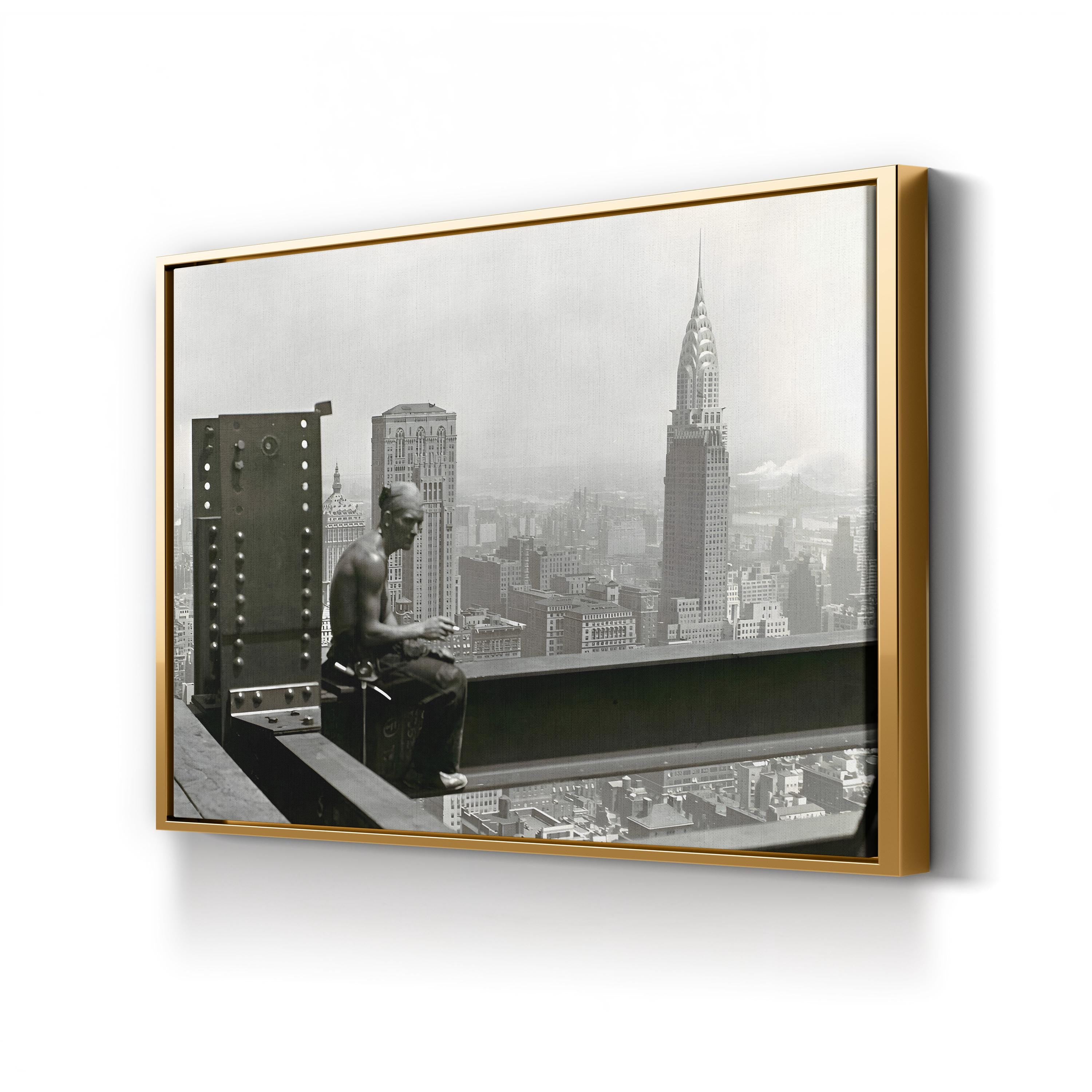 Empire State Building Construction Wall Art | Vintage New York City Skyscraper Photograph