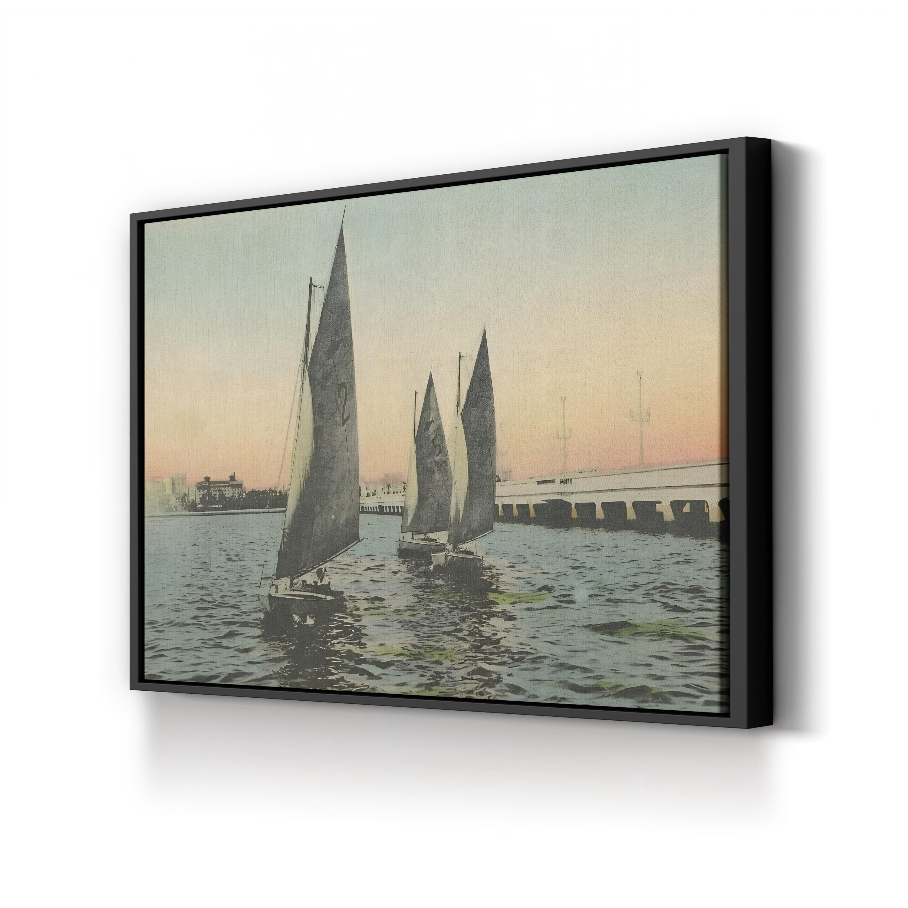 Florida Postcard I Wall Art — Wild Apple Portfolio Vintage Coastal Illustration