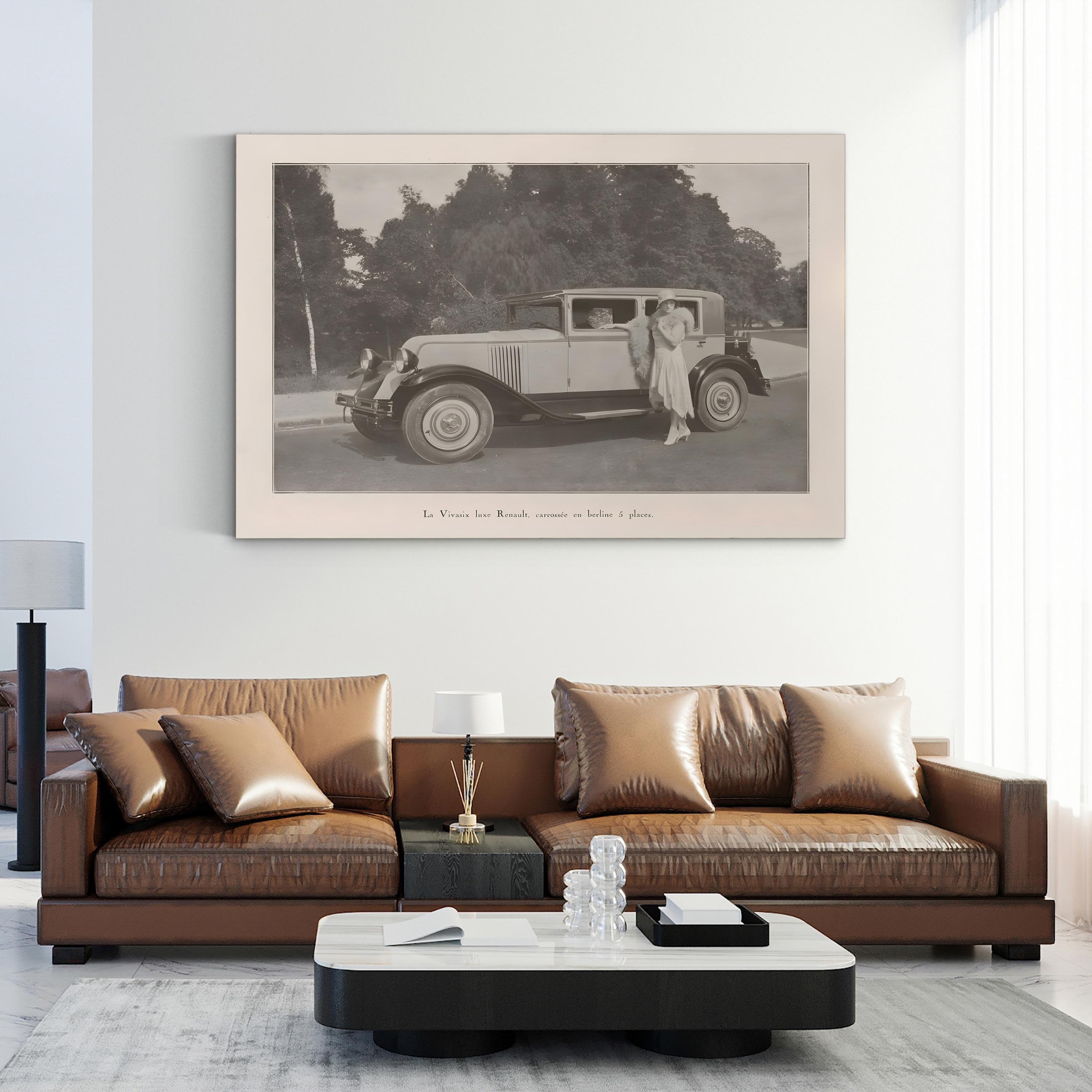Vintage French Country Drive – Vintage Photography Wall Art | Classic Automobile Canvas Print