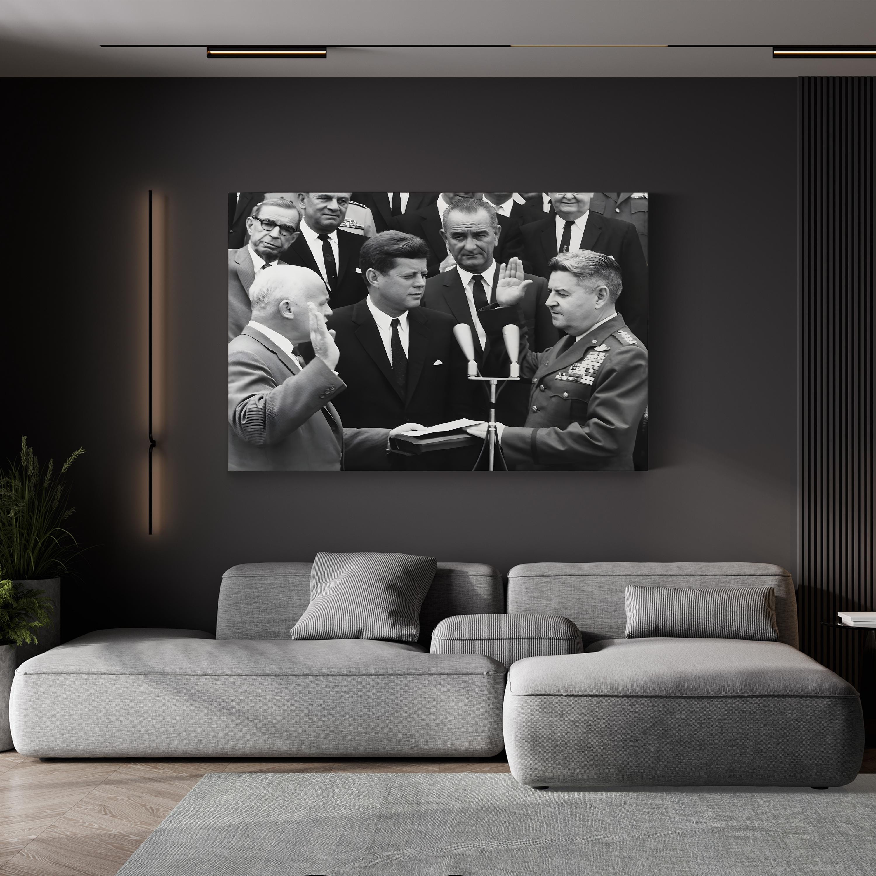 General Curtis LeMay and President Kennedy | 1960s American Political History Wall Art