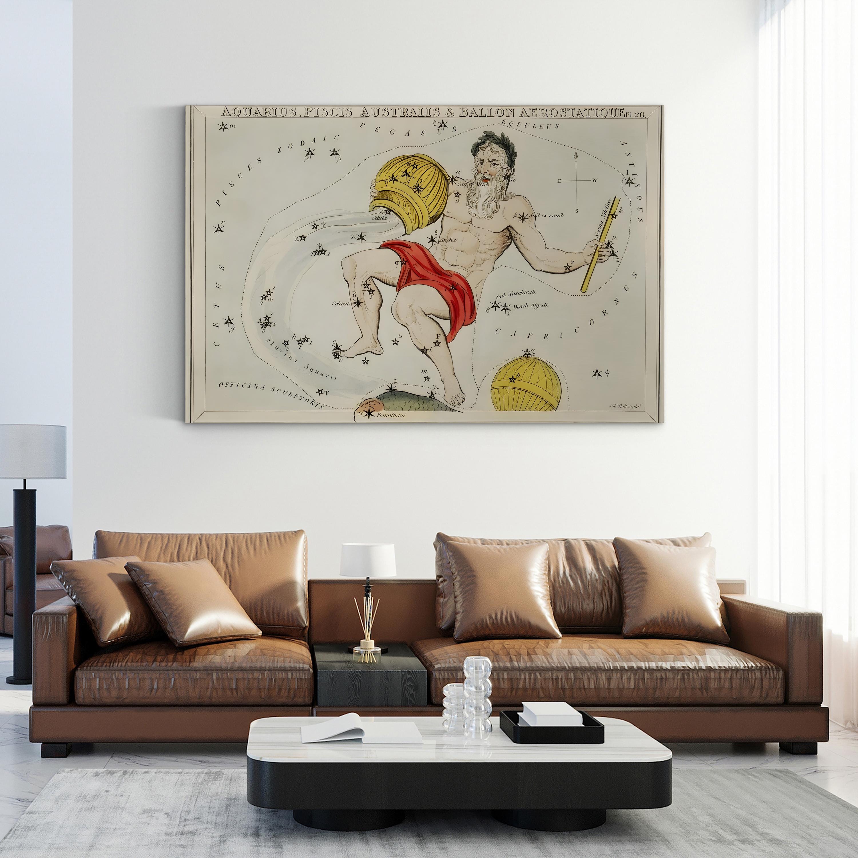 Astronomical Illustrations VII, Sidney Hall – Period Illustration Wall Art | Celestial Chart Canvas Print