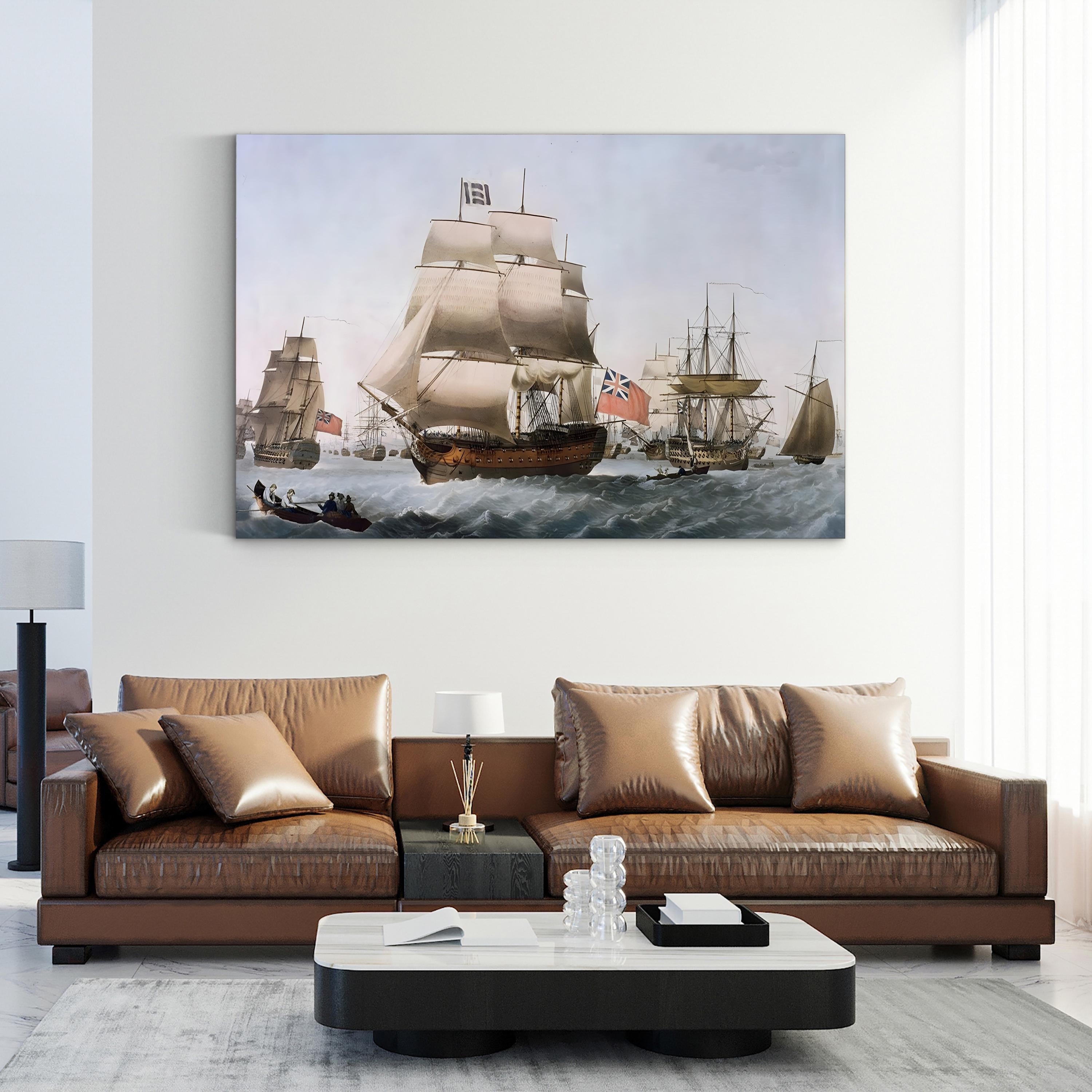 HMS Victory, 1806 British Warship Canvas Wall Art | English School Naval Painting