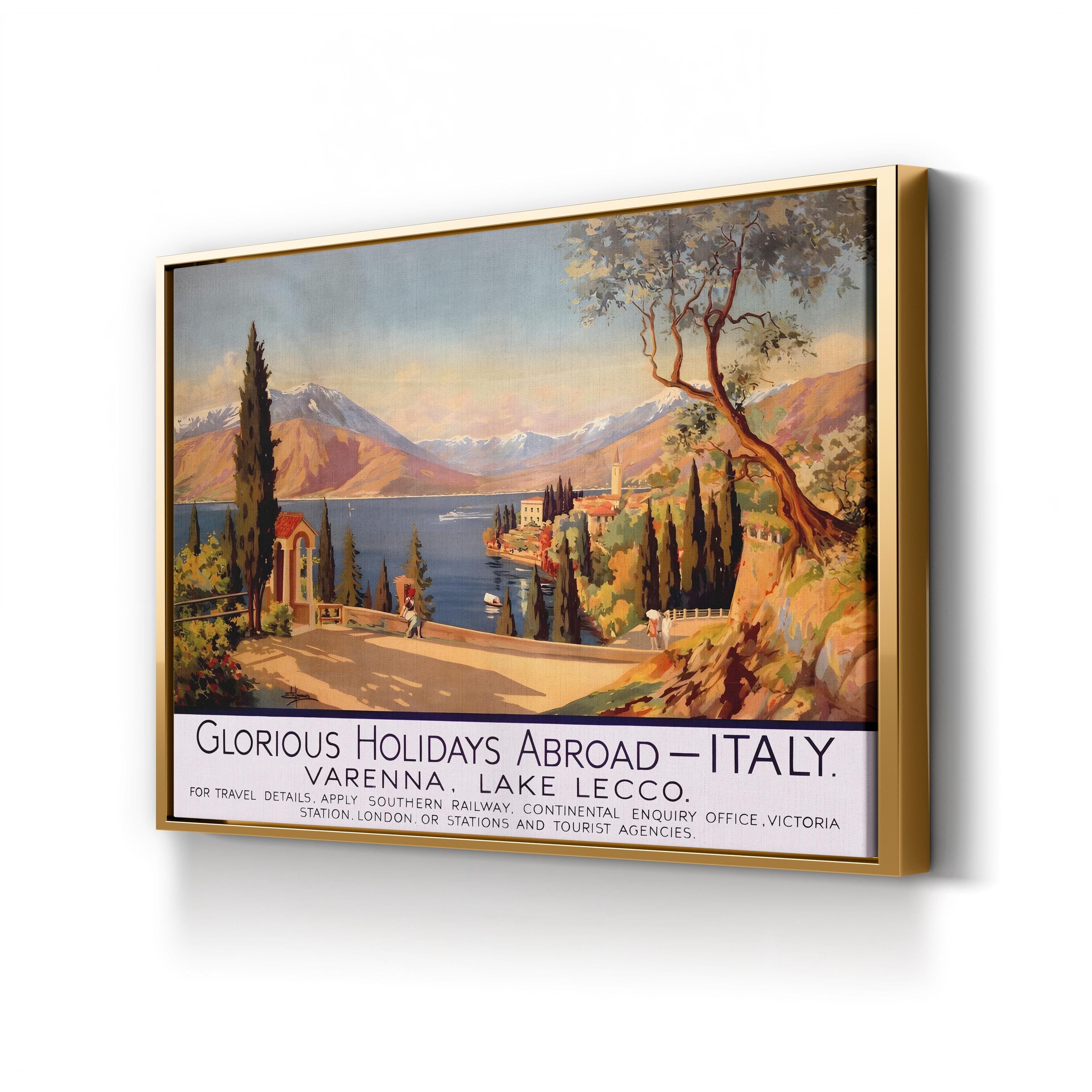Italy Travel Poster, 1928 – Period Illustration Wall Art | Art Deco Canvas Print