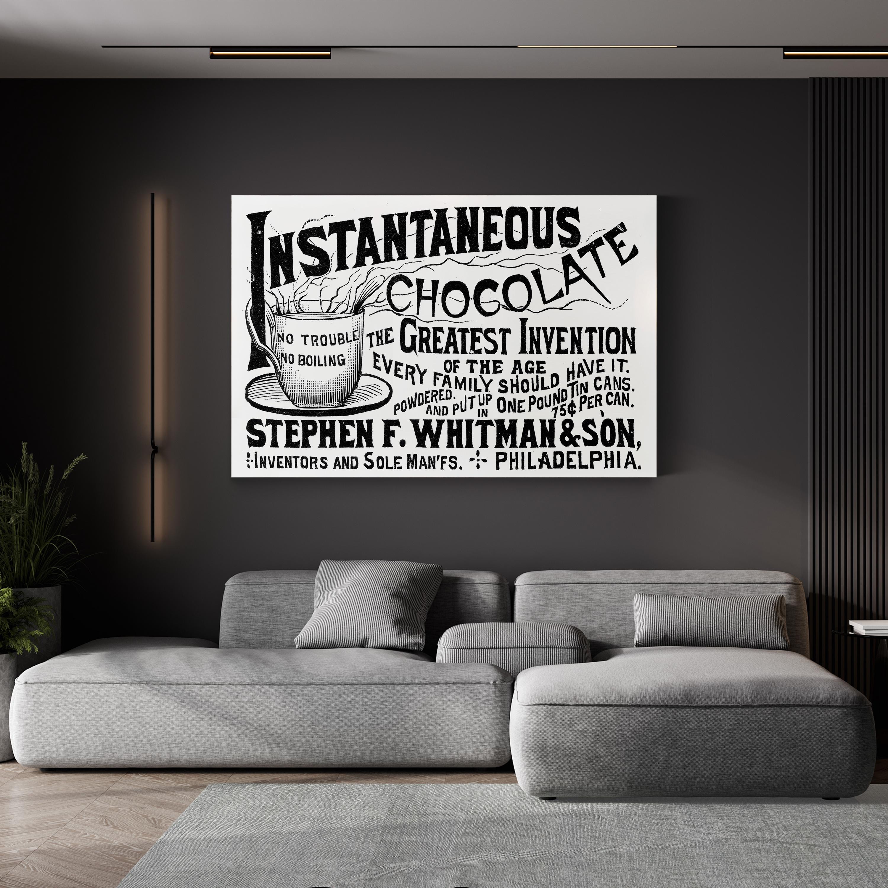 1893 Vintage Hot Chocolate Advertisement Wall Art