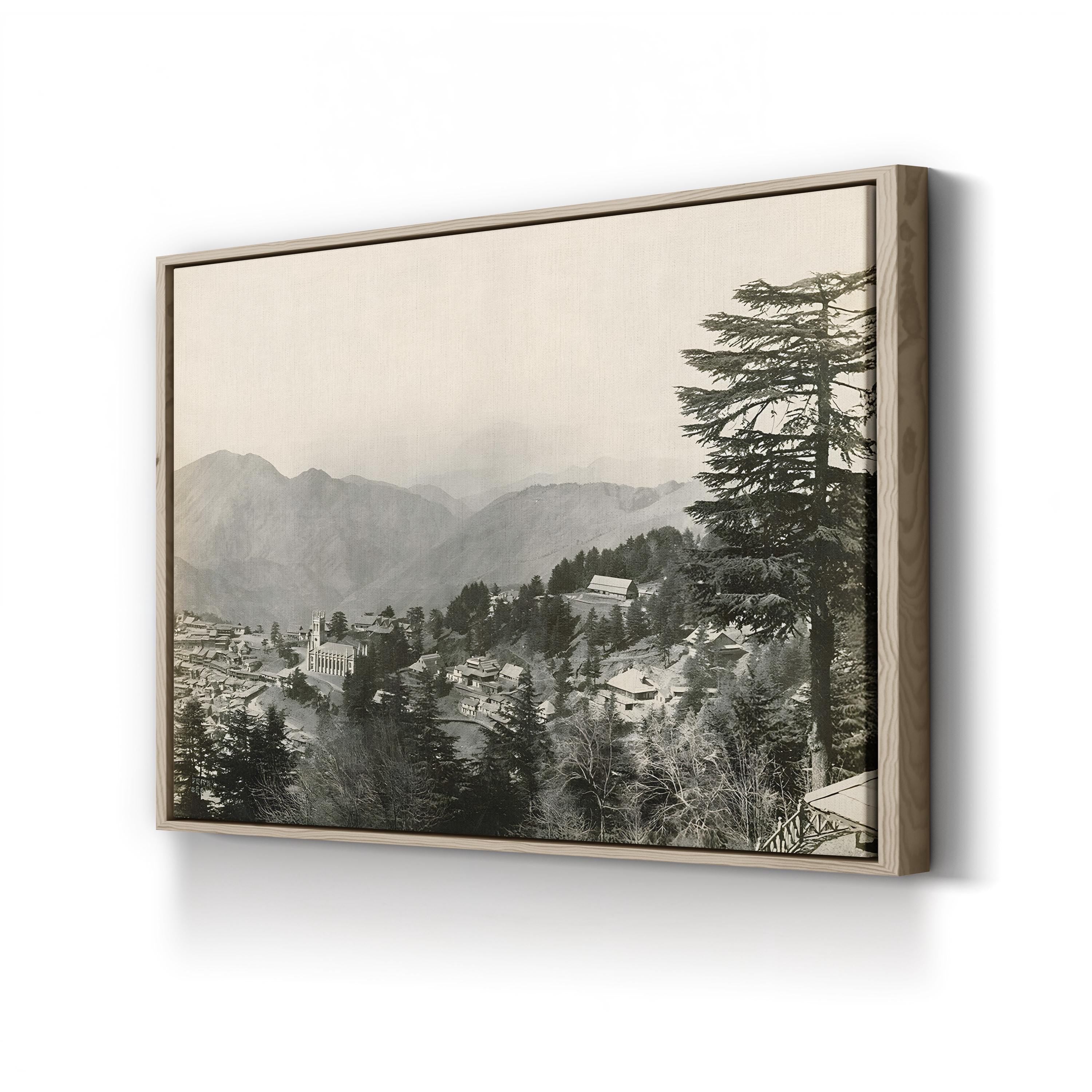 Shimla, India Himalayas – Vintage Photography Wall Art | 19th-Century Canvas Print