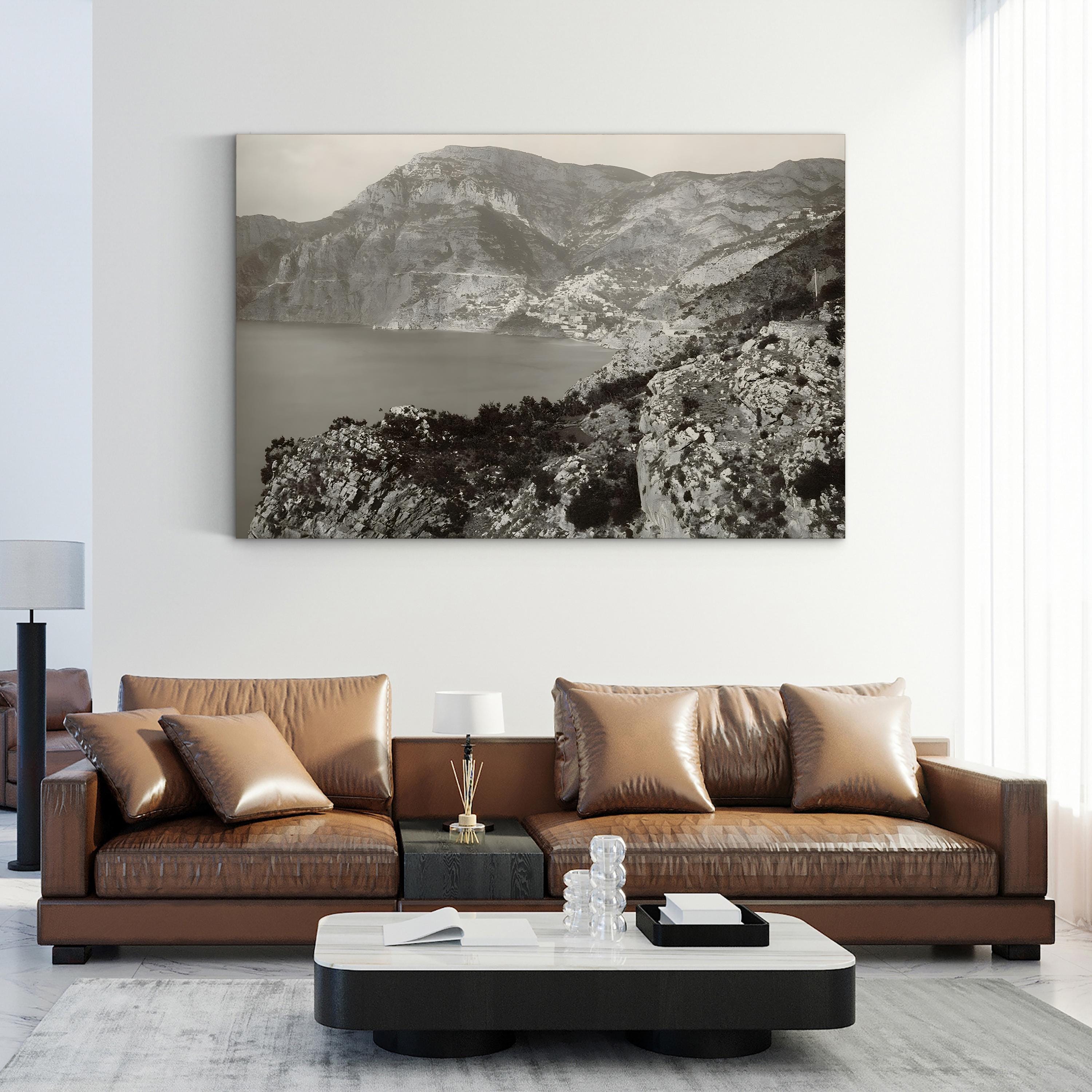 Vintage Positano Amalfi Coast – Period Illustration Wall Art | Mediterranean Canvas Print