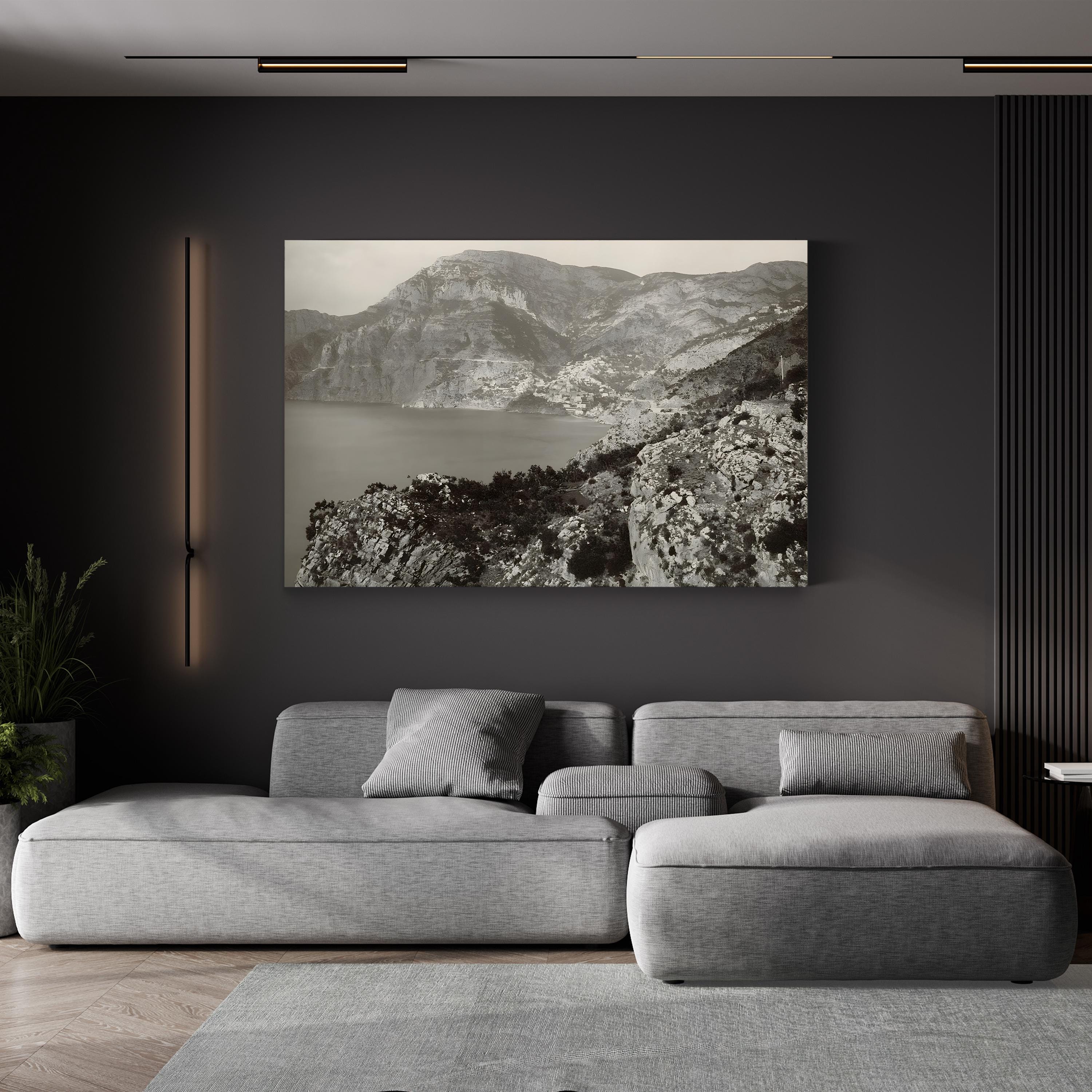 Vintage Positano Amalfi Coast – Period Illustration Wall Art | Mediterranean Canvas Print