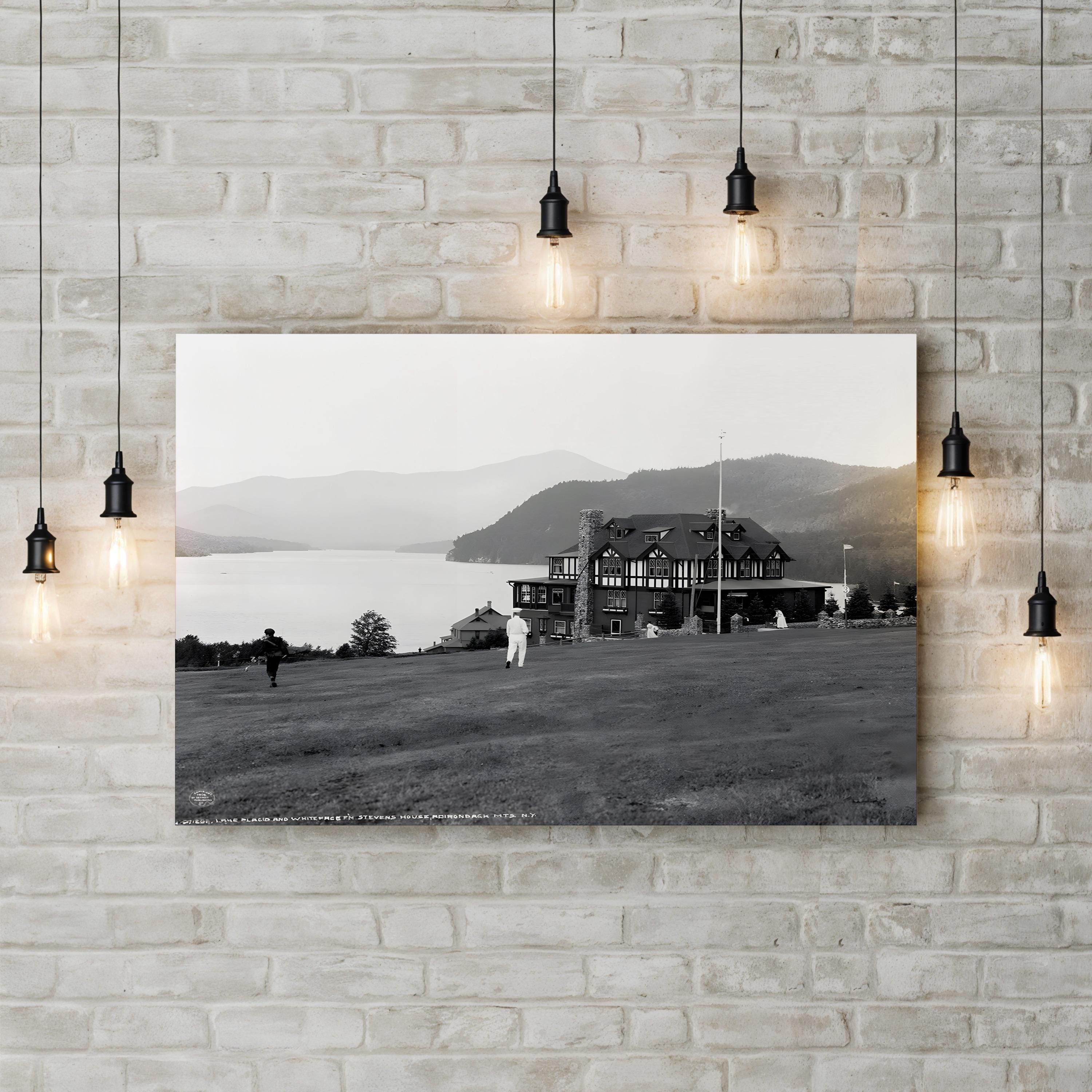 Lake Placid and Whiteface Mountain, Adirondack Mountains, New York (c.1909) Wall Art