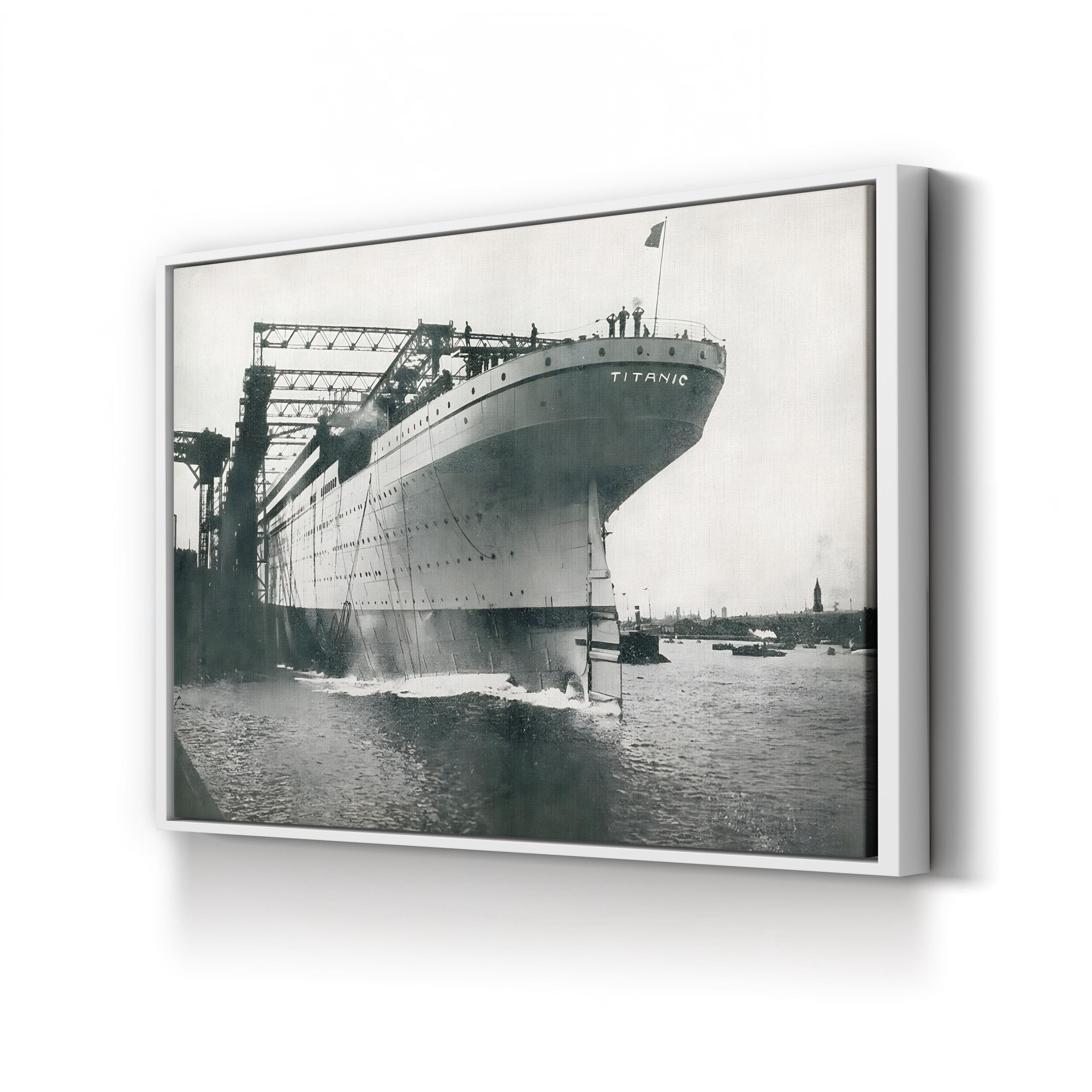 Titanic Launch Canvas Print – 1911 Belfast Historic Maritime Photography