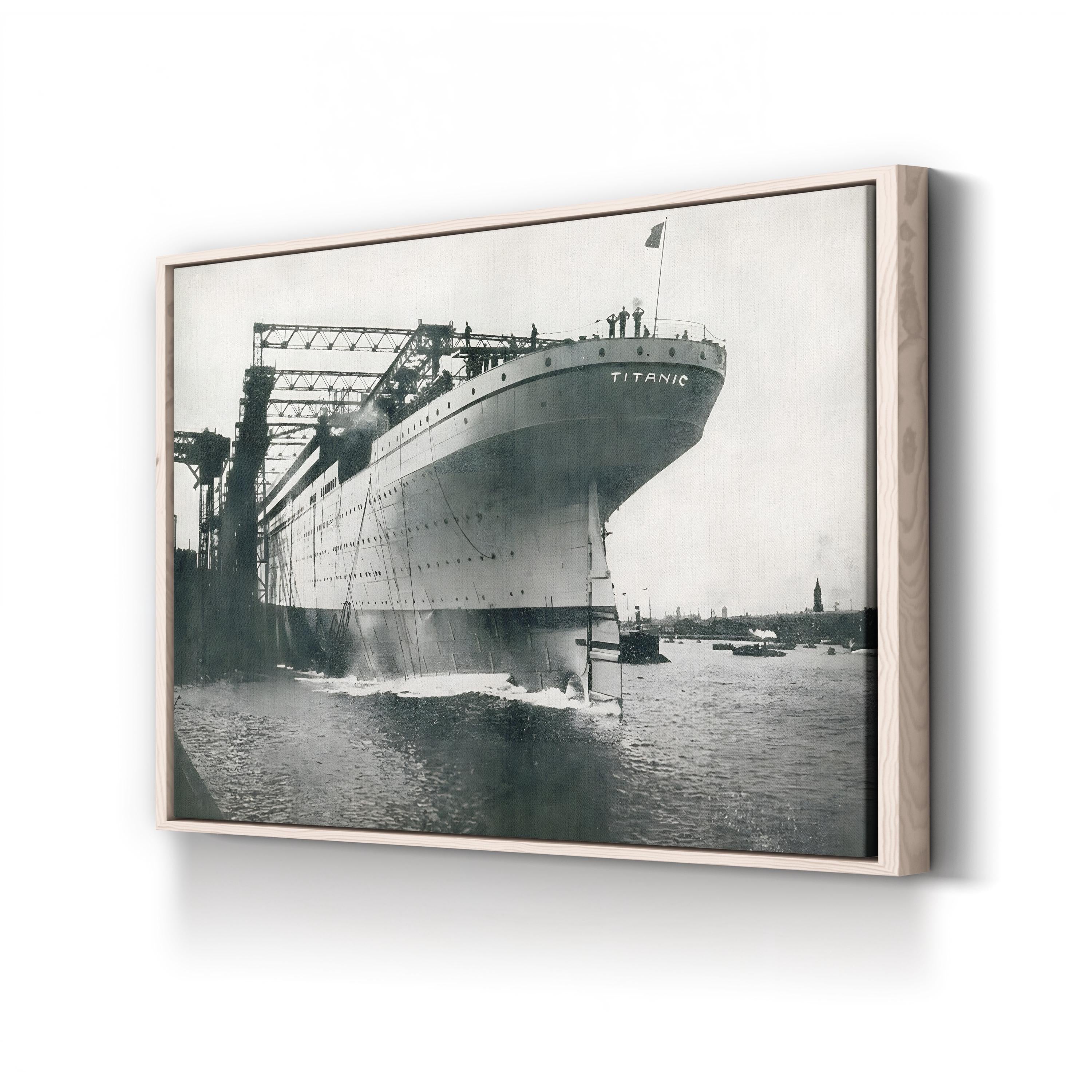 Titanic Launch Canvas Print – 1911 Belfast Historic Maritime Photography