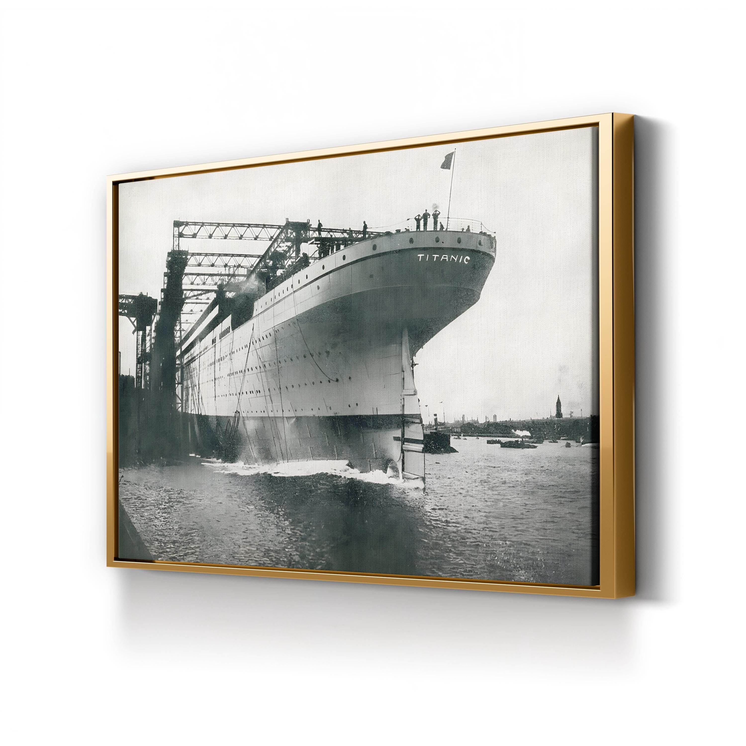 Titanic Launch Canvas Print – 1911 Belfast Historic Maritime Photography