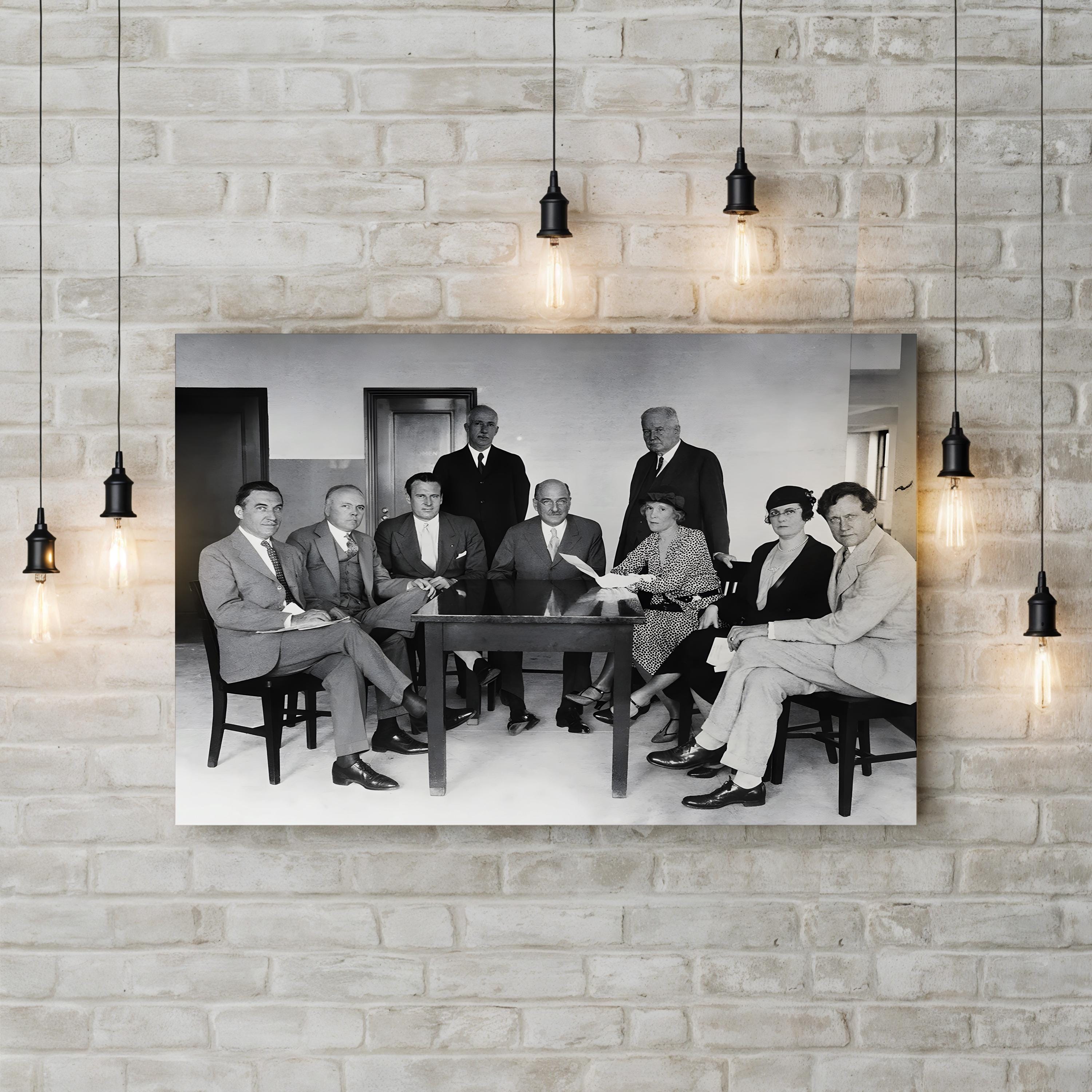 Anti-Prohibition Leaders, 1930s – Vintage Photography Wall Art | Black & White Political Canvas Print
