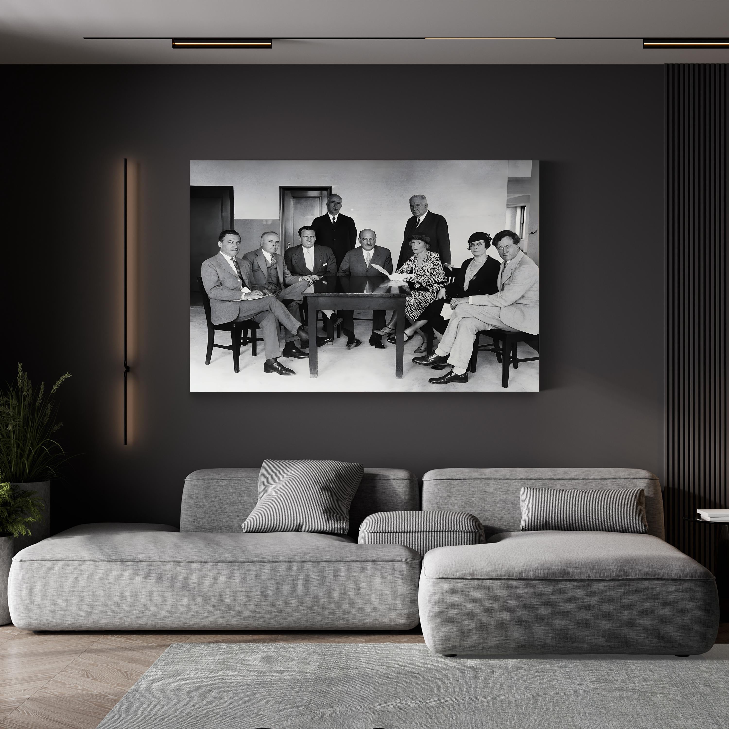 Anti-Prohibition Leaders, 1930s – Vintage Photography Wall Art | Black & White Political Canvas Print