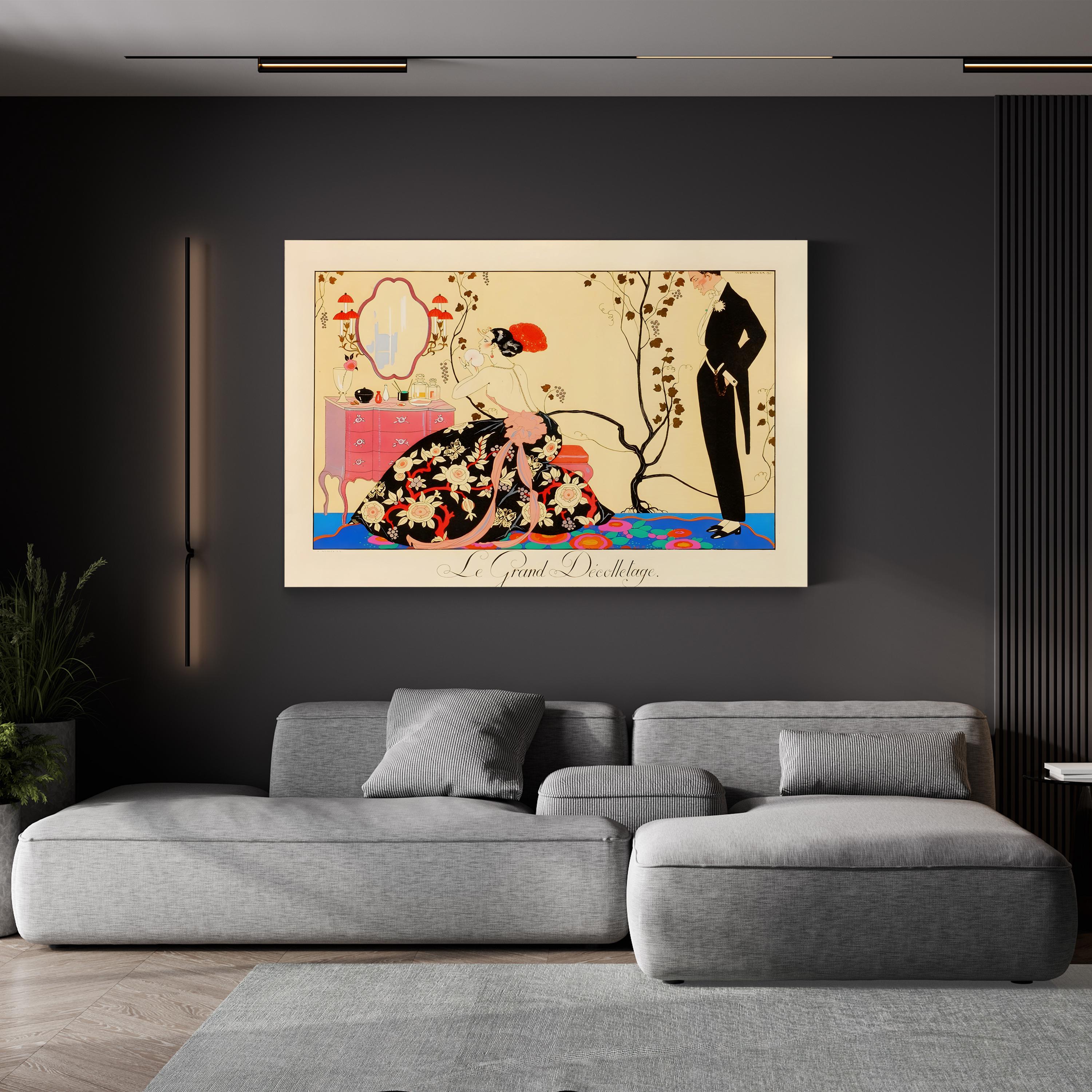 Le Grand Décolletage Fashion Poster – Period Illustration Wall Art | Vintage French Advertising Canvas Print