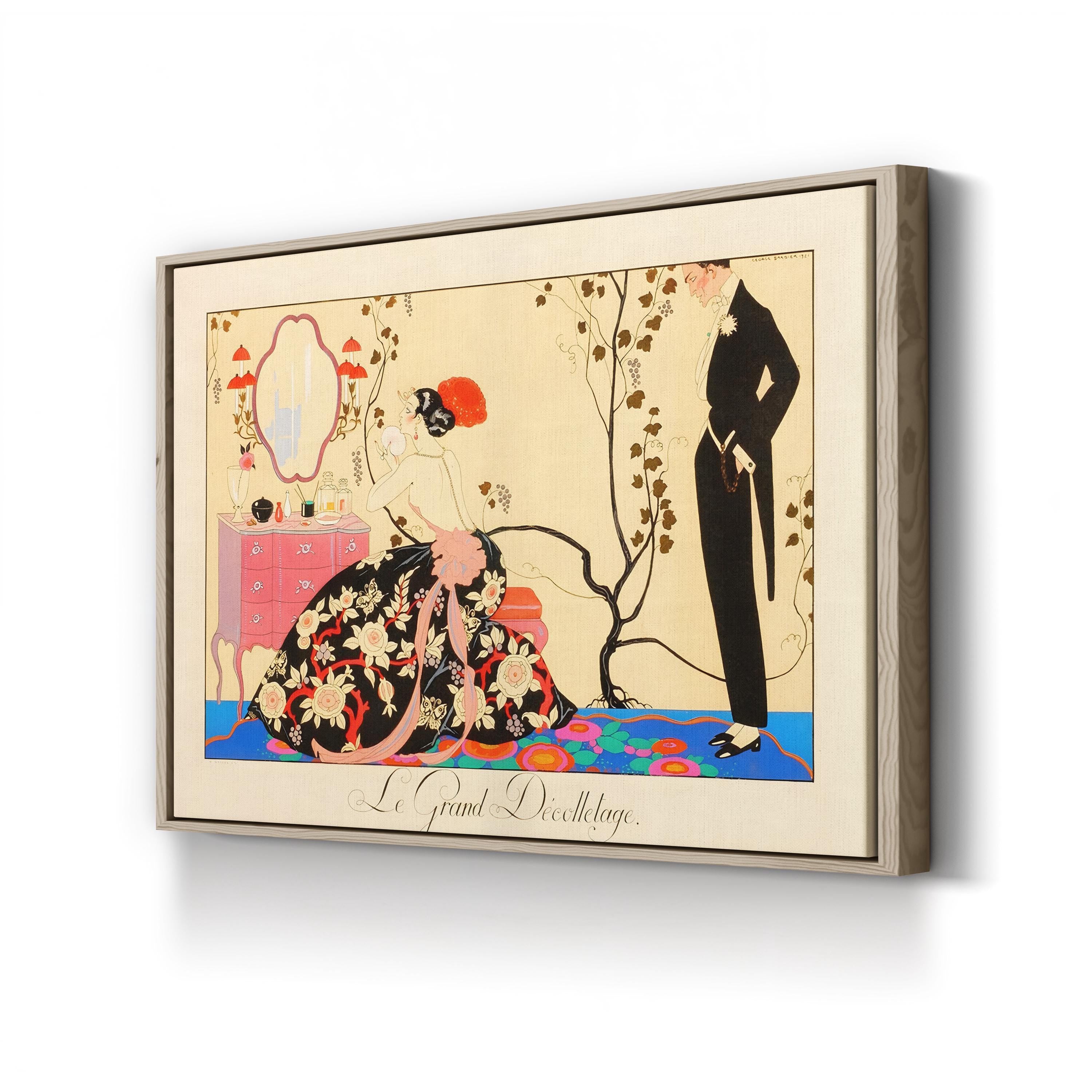Le Grand Décolletage Fashion Poster – Period Illustration Wall Art | Vintage French Advertising Canvas Print
