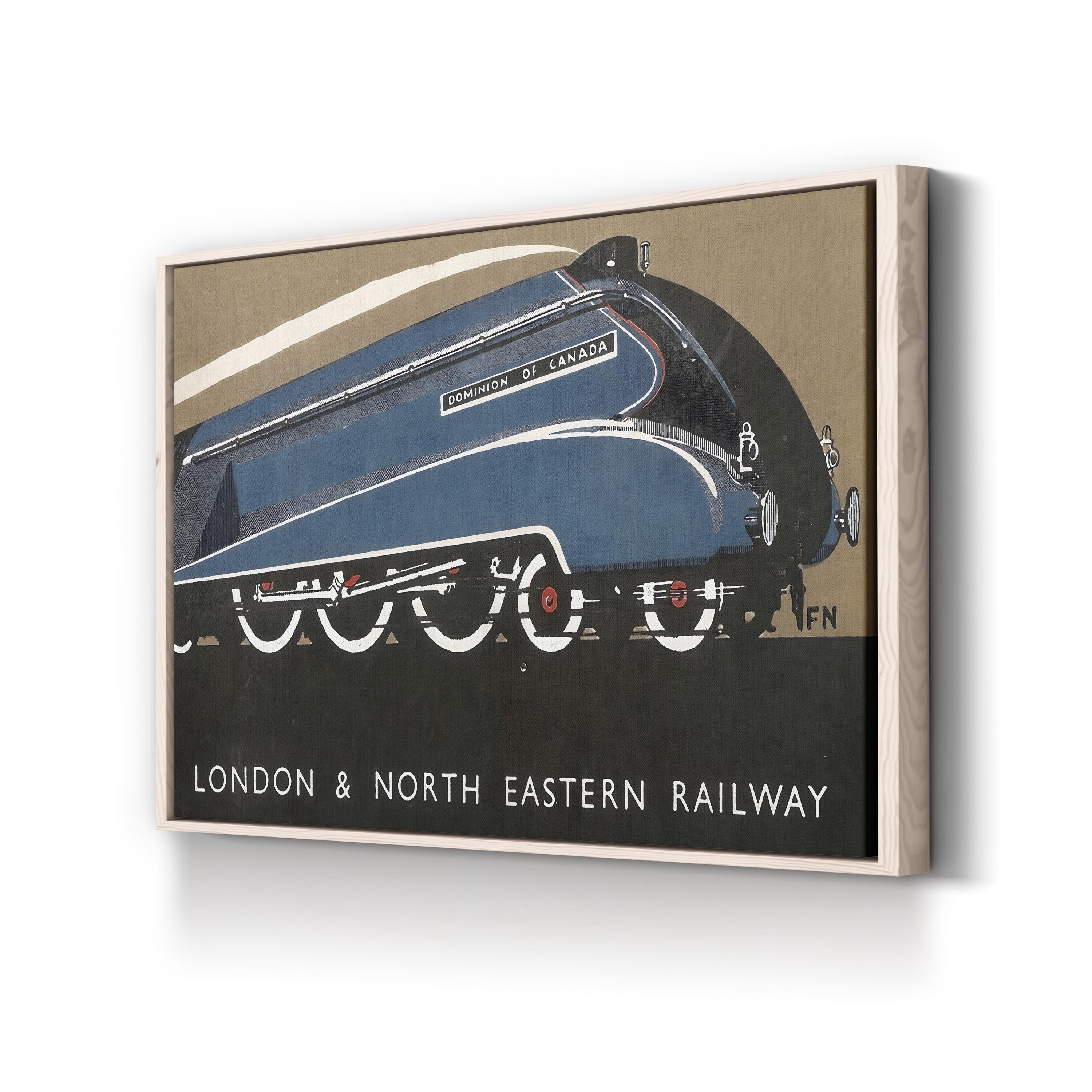 LNER Streamliner, 1930s – Period Illustration Wall Art | Art Deco Travel Canvas Print