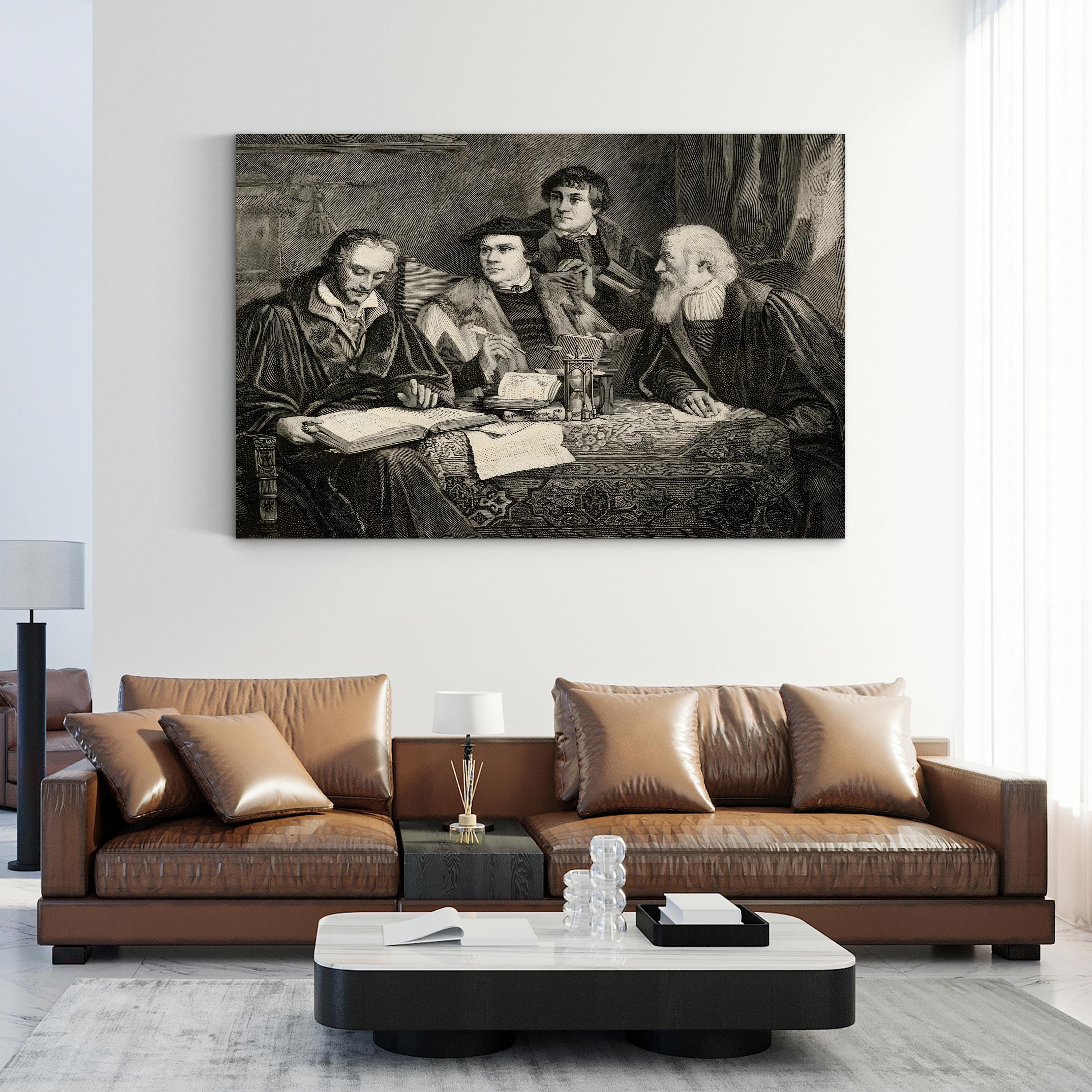 Martin Luther, Philipp Melancthon, Johann Bugenhagen, and Caspar Cruciger Wall Art P. A. LaBouchere