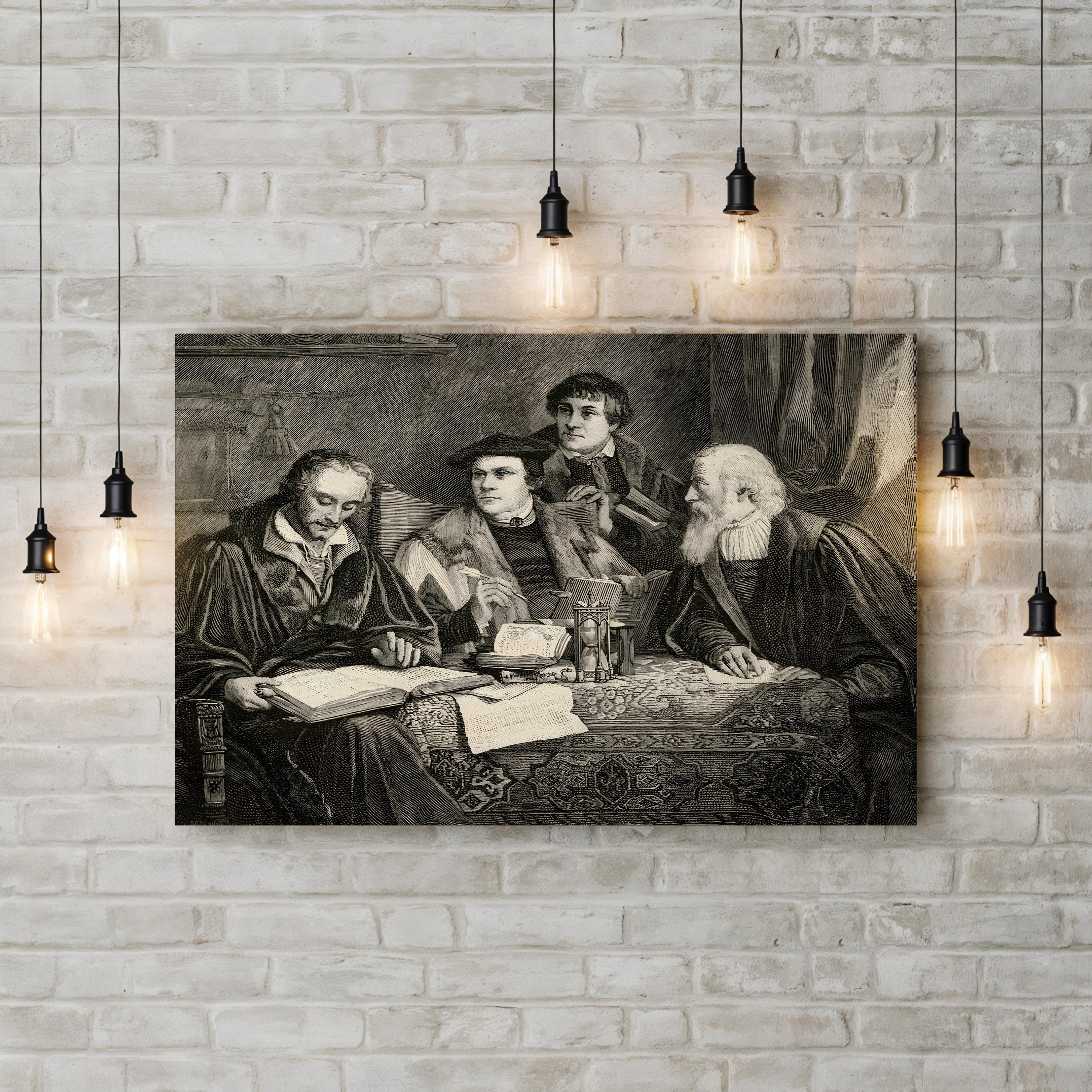 Martin Luther, Philipp Melancthon, Johann Bugenhagen, and Caspar Cruciger Wall Art P. A. LaBouchere