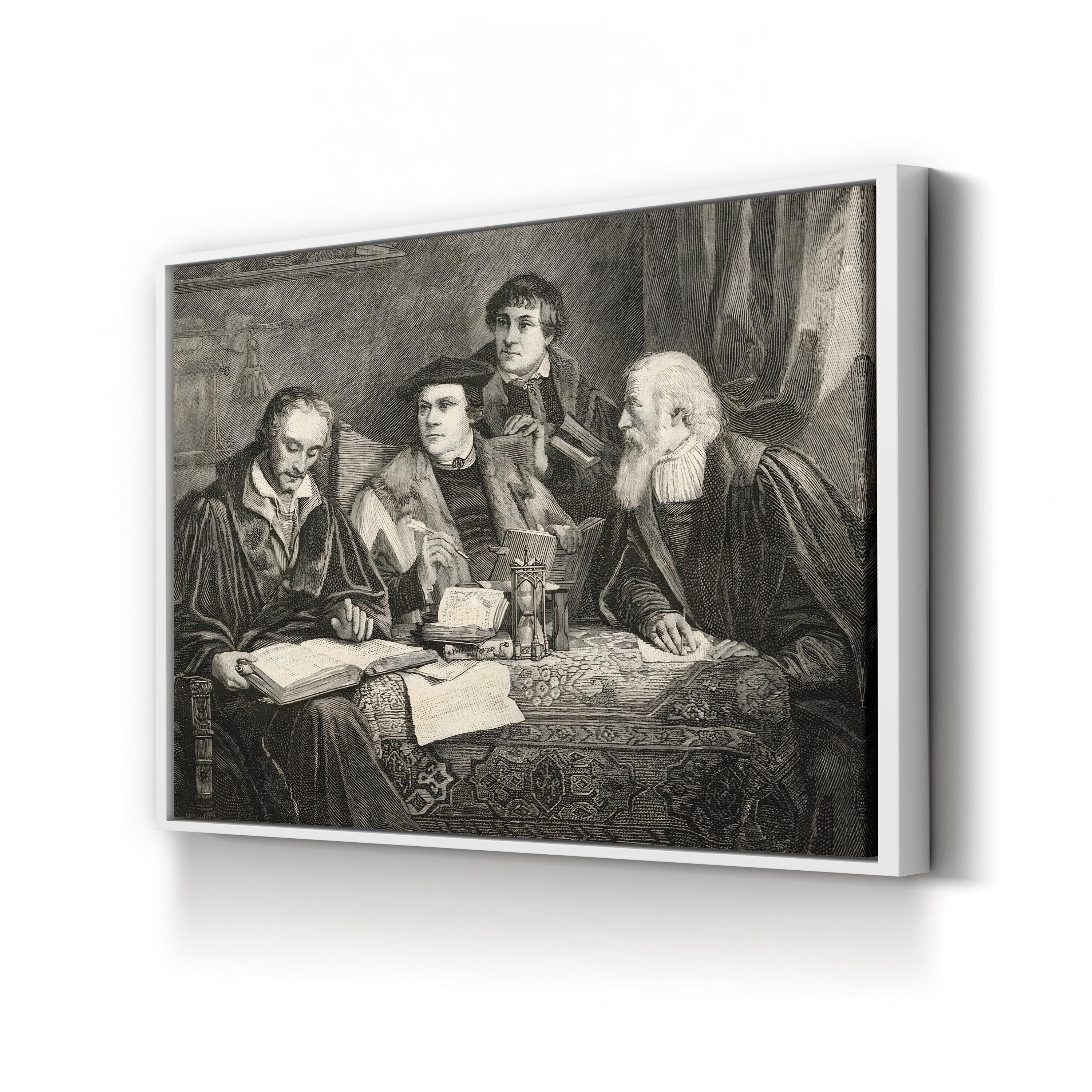 Martin Luther, Philipp Melancthon, Johann Bugenhagen, and Caspar Cruciger Wall Art P. A. LaBouchere