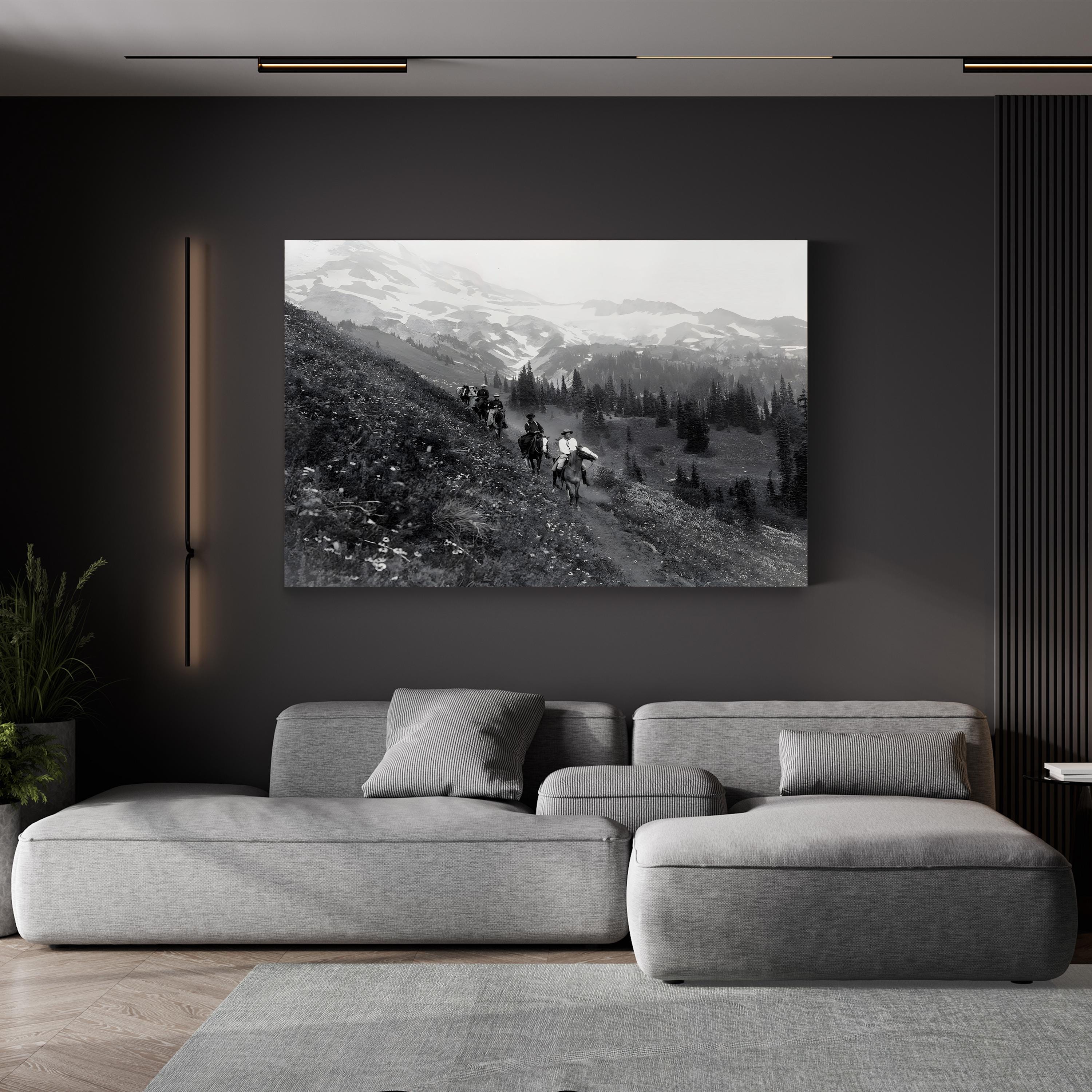 Mount Rainier National Park – Vintage Photography Wall Art | Mountain Landscape Canvas Print