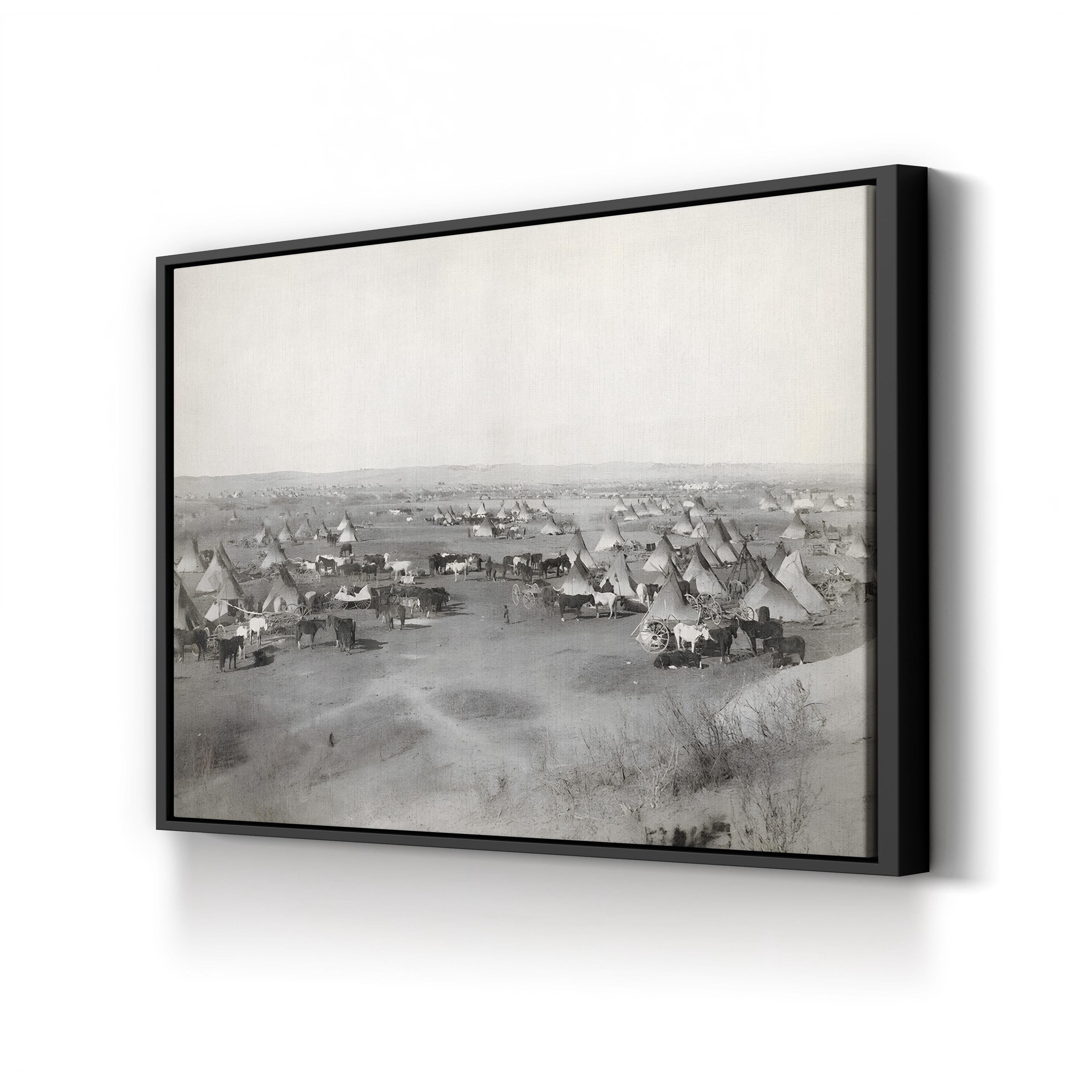 Lakota Sioux Camp, 1891 – Vintage Photography Wall Art | Frontier Canvas Print