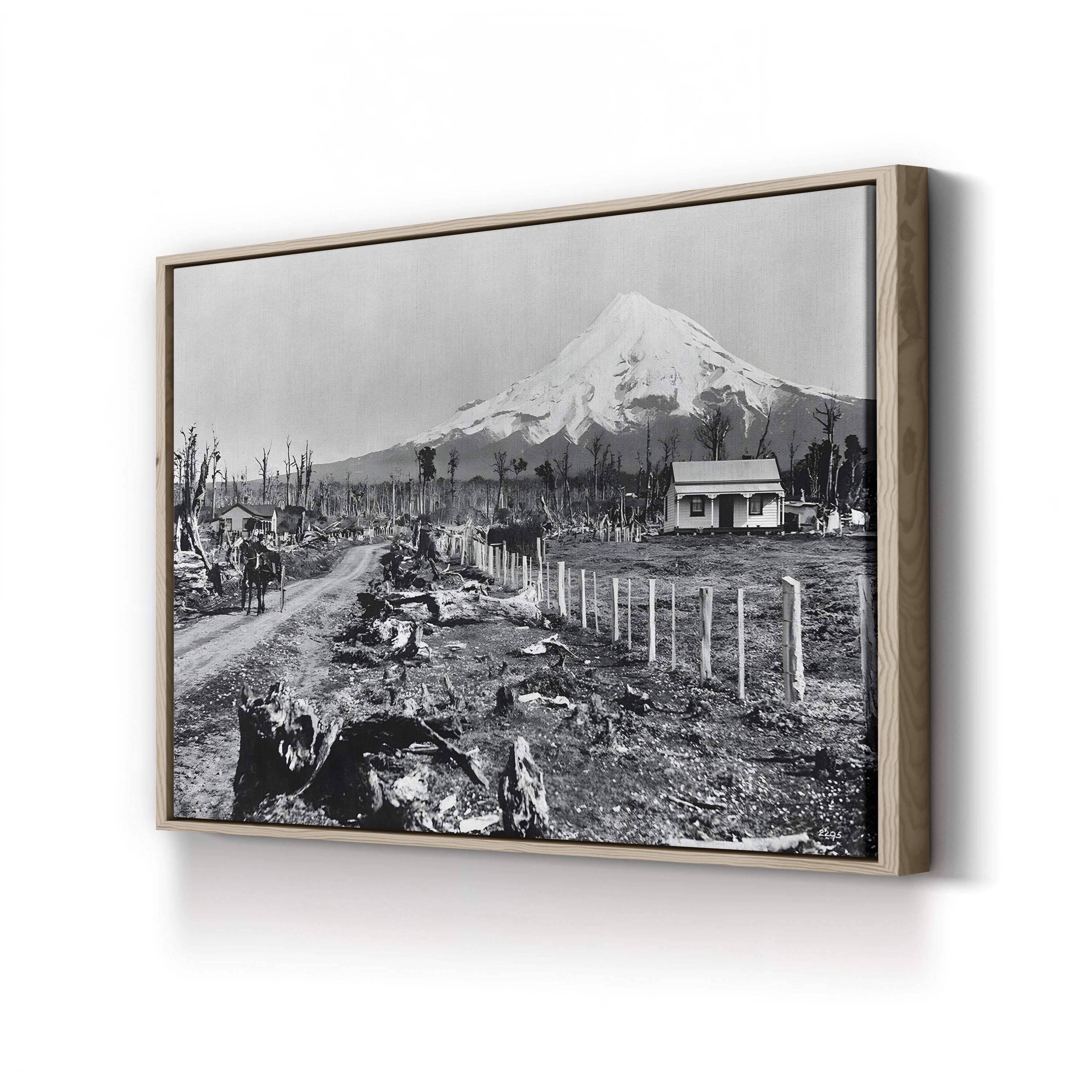 Mount Taranaki, New Zealand c.1910 – Vintage Photography Wall Art | Landscape Canvas Print