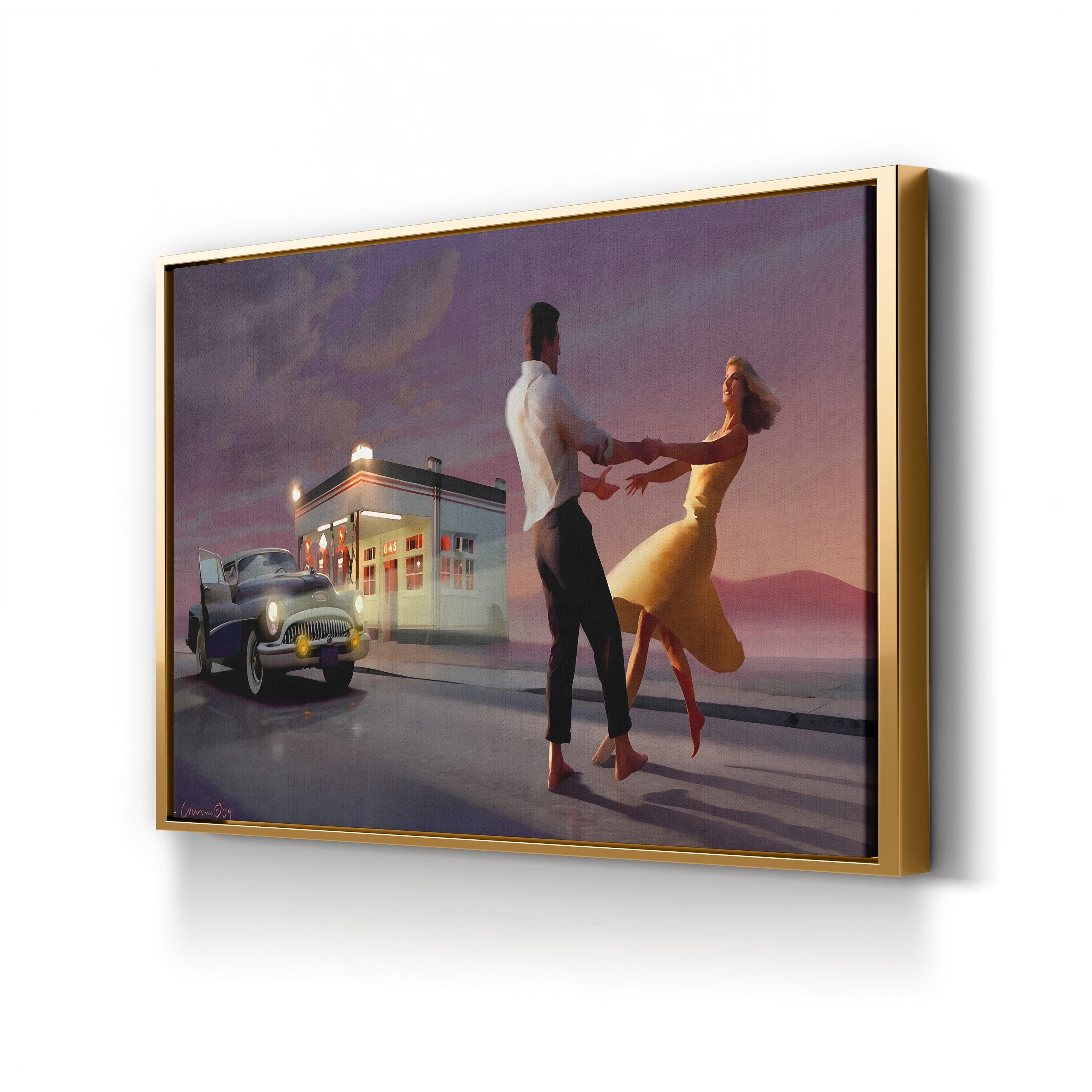 Night Dance Wall Art – Romantic Contemporary Figurative Canvas Print