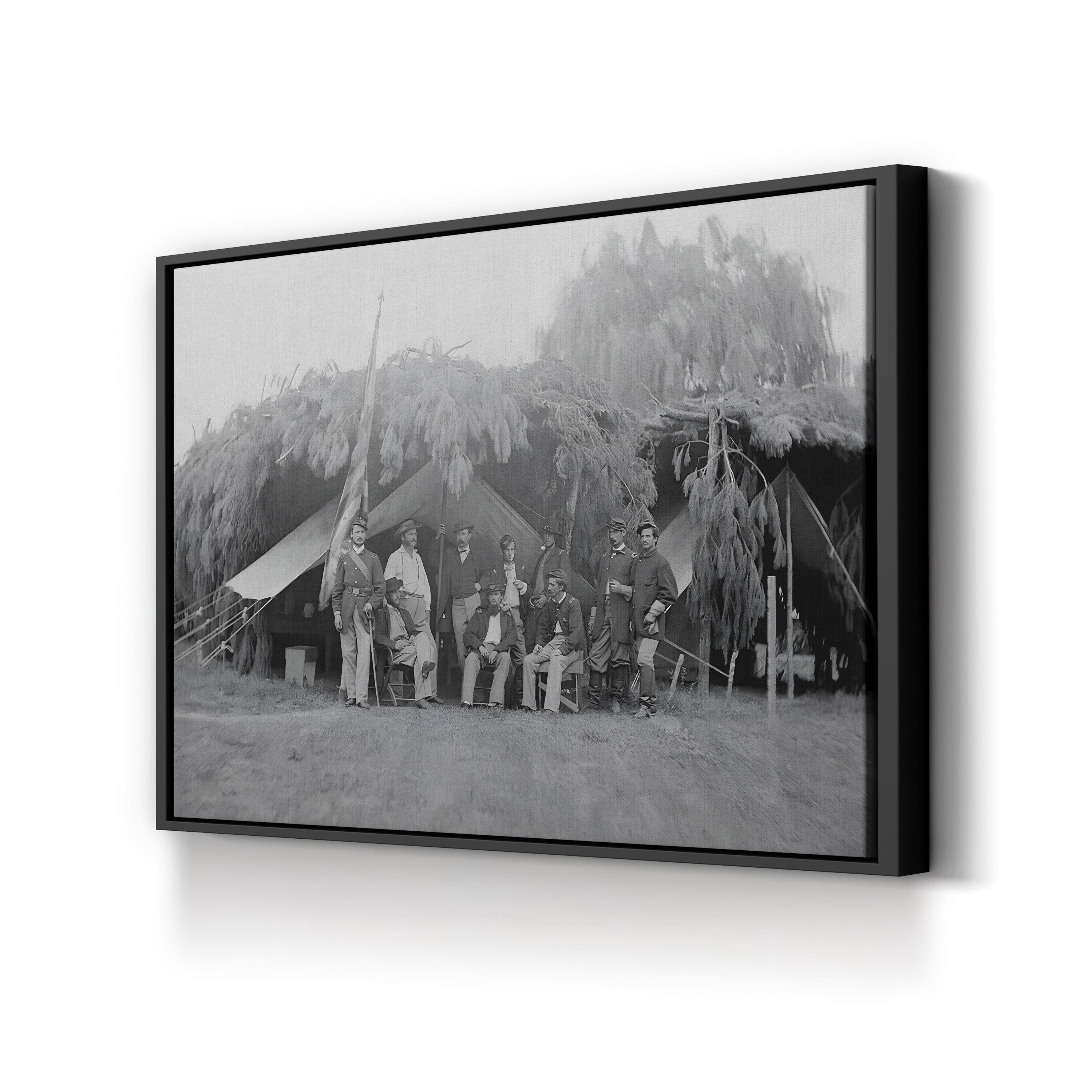 Officers of 4th New Jersey Infantry, American Civil War Wall Art | National Archives Historic Photograph Canvas